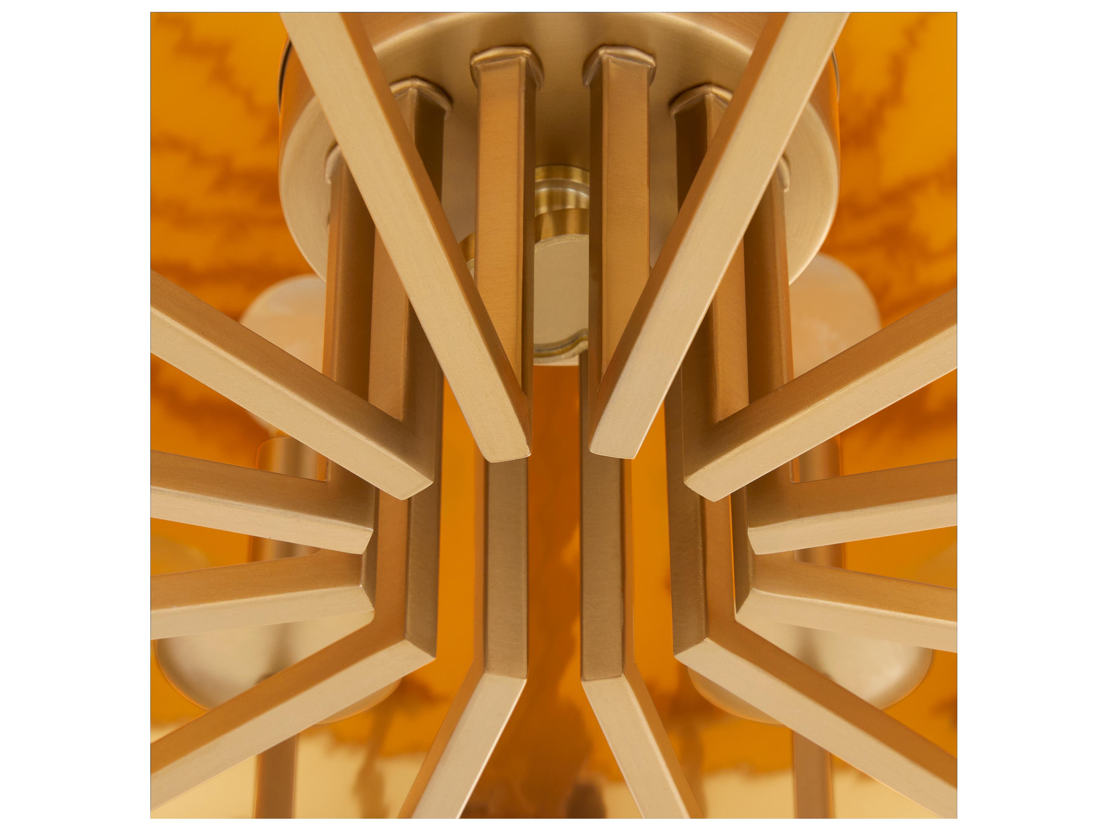 Quorum Karnes 12-Light Aged Brass Empire Pendant