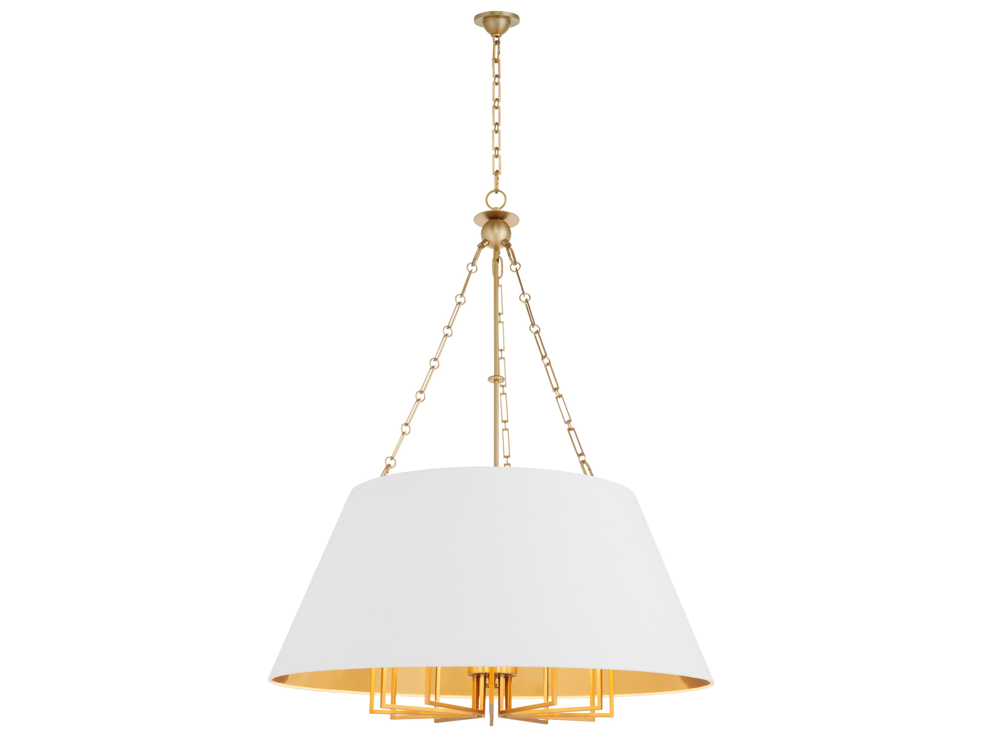 Quorum Karnes 12-Light Aged Brass Empire Pendant