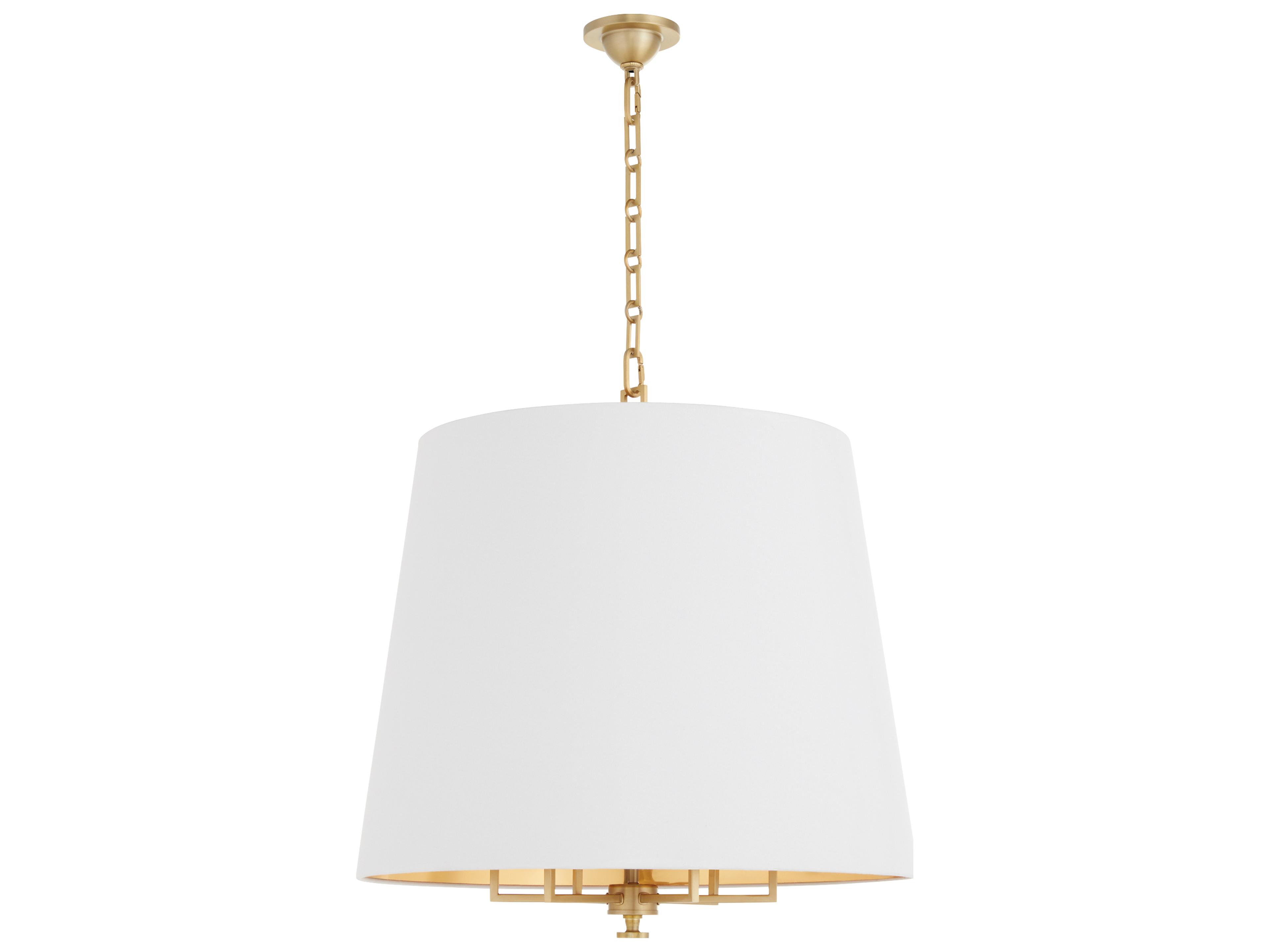 Karnes 6-Light Aged Brass Cylinder Pendant