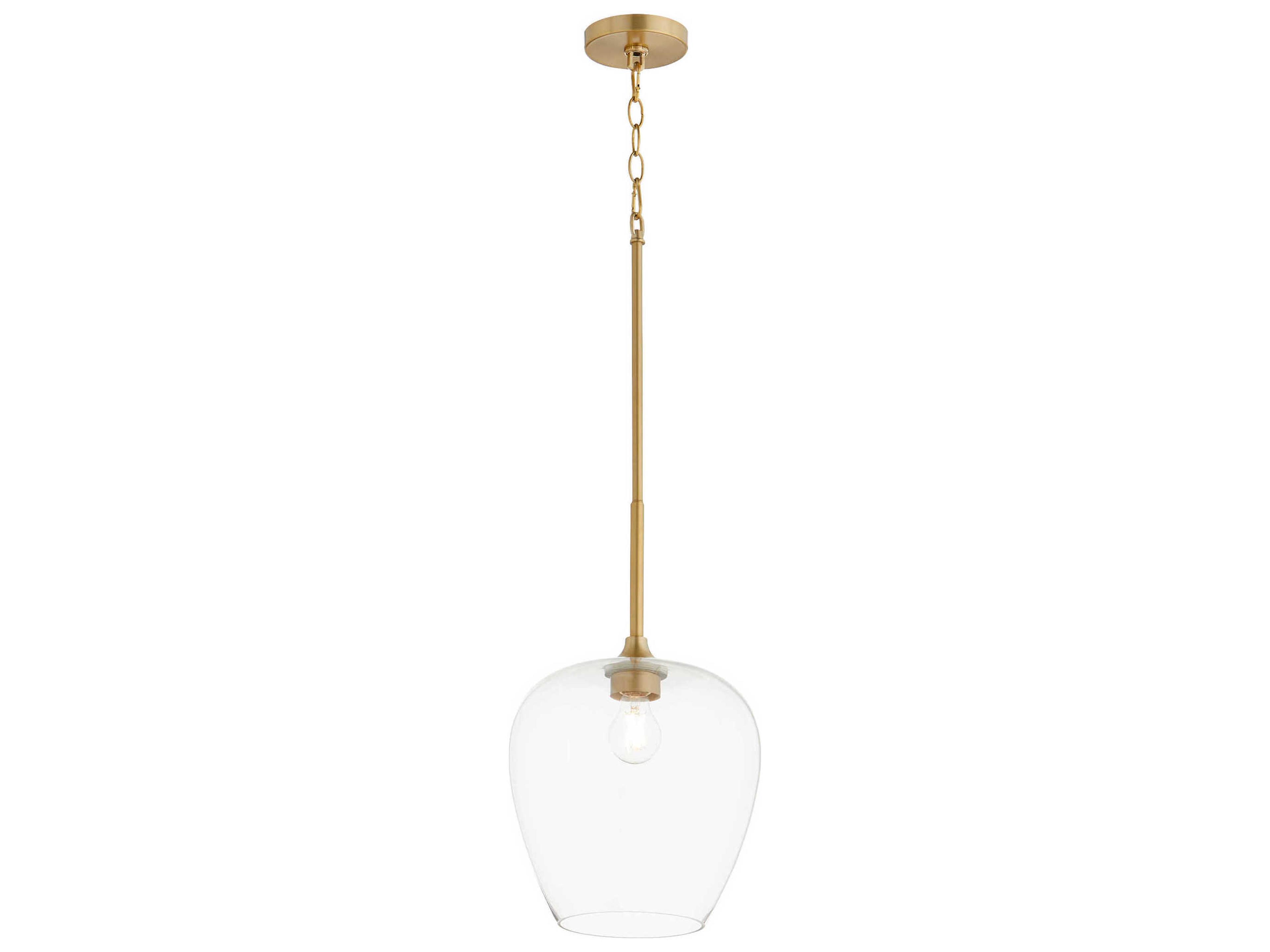 Veno 1-Light Aged Brass Mini Pendant