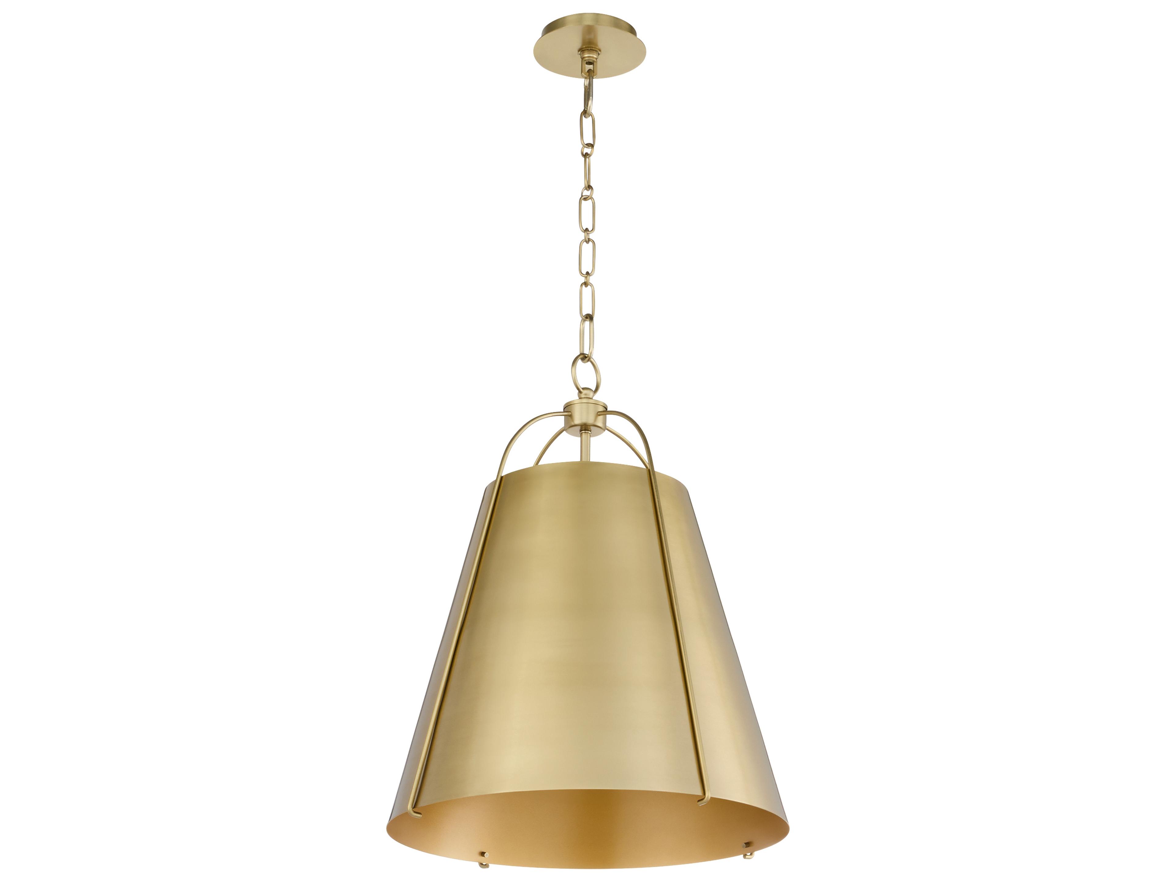 Ellen 3-Light Aged Brass Pendant