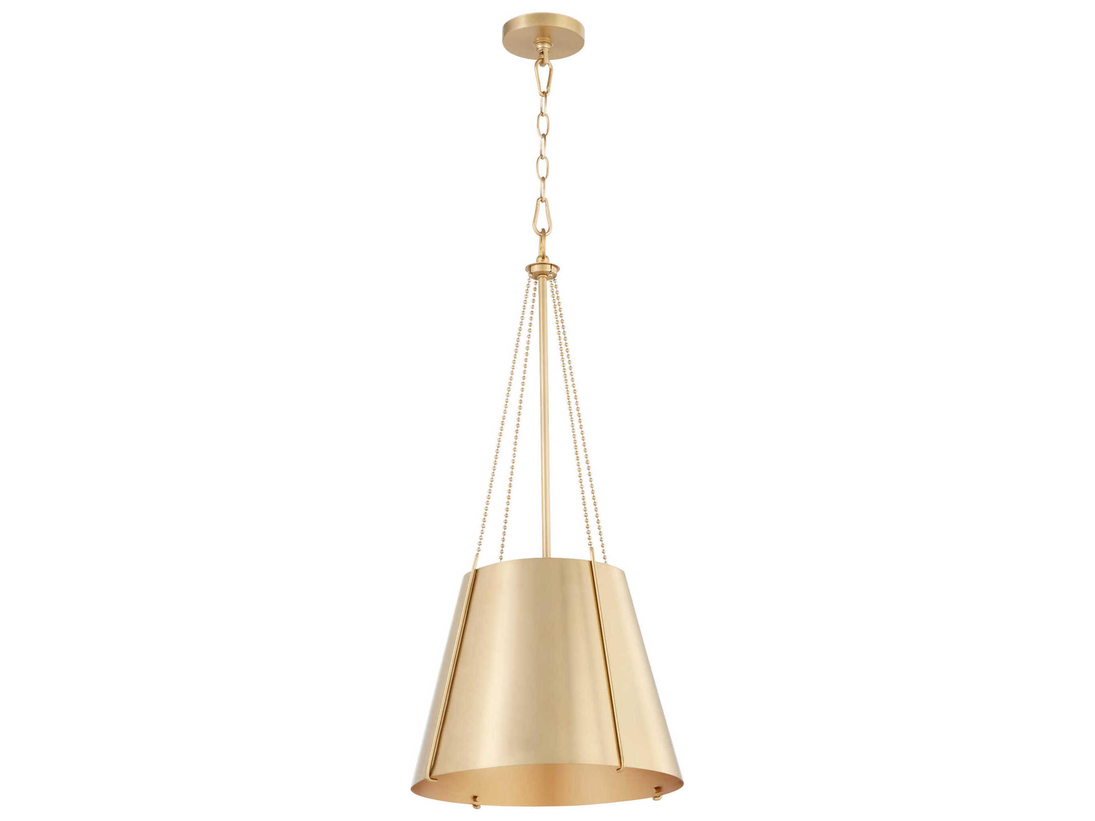 Denise 1-Light Aged Brass Drum Pendant