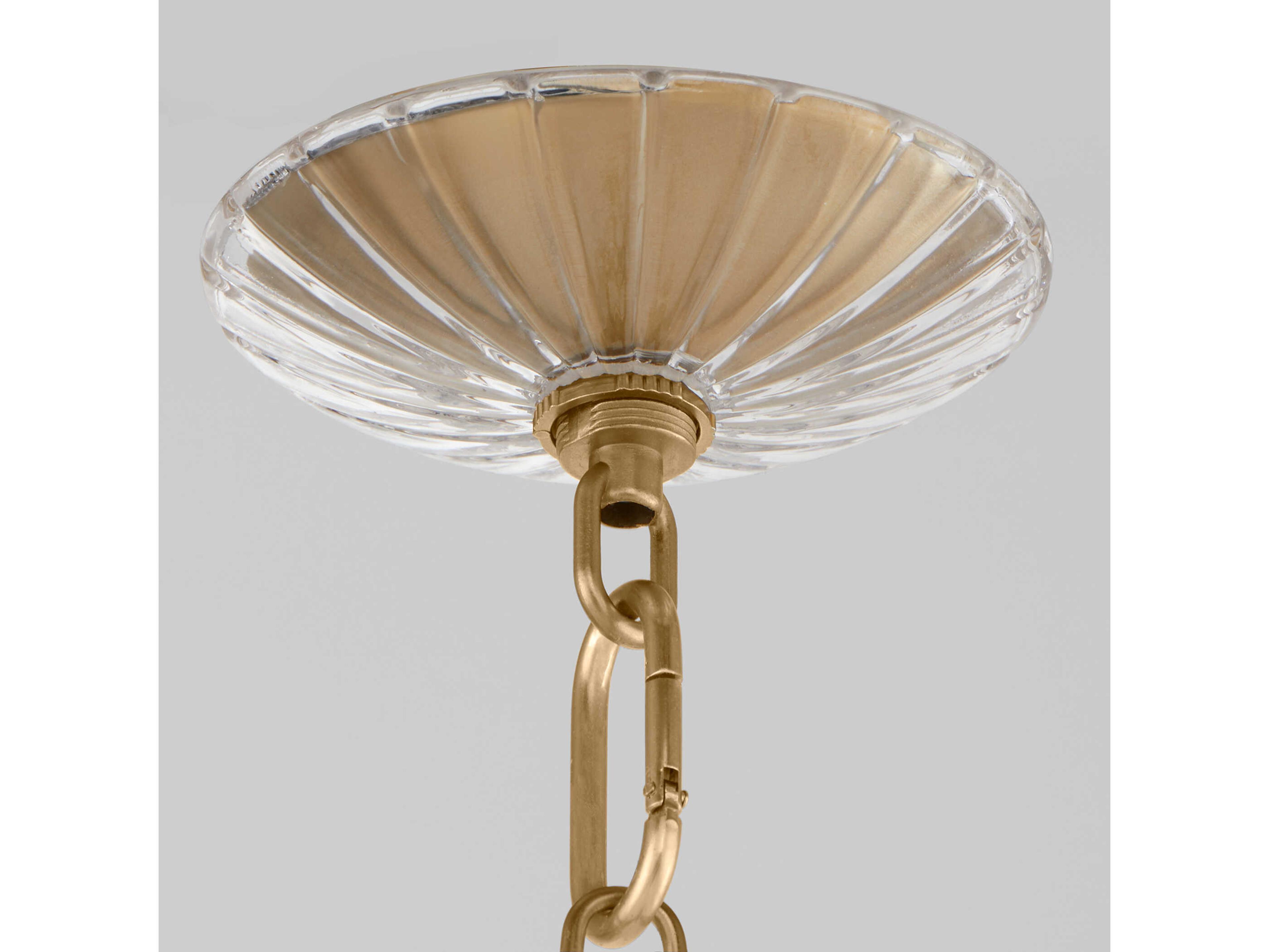 Quorum Alice 3-Light Aged Brass Pendant