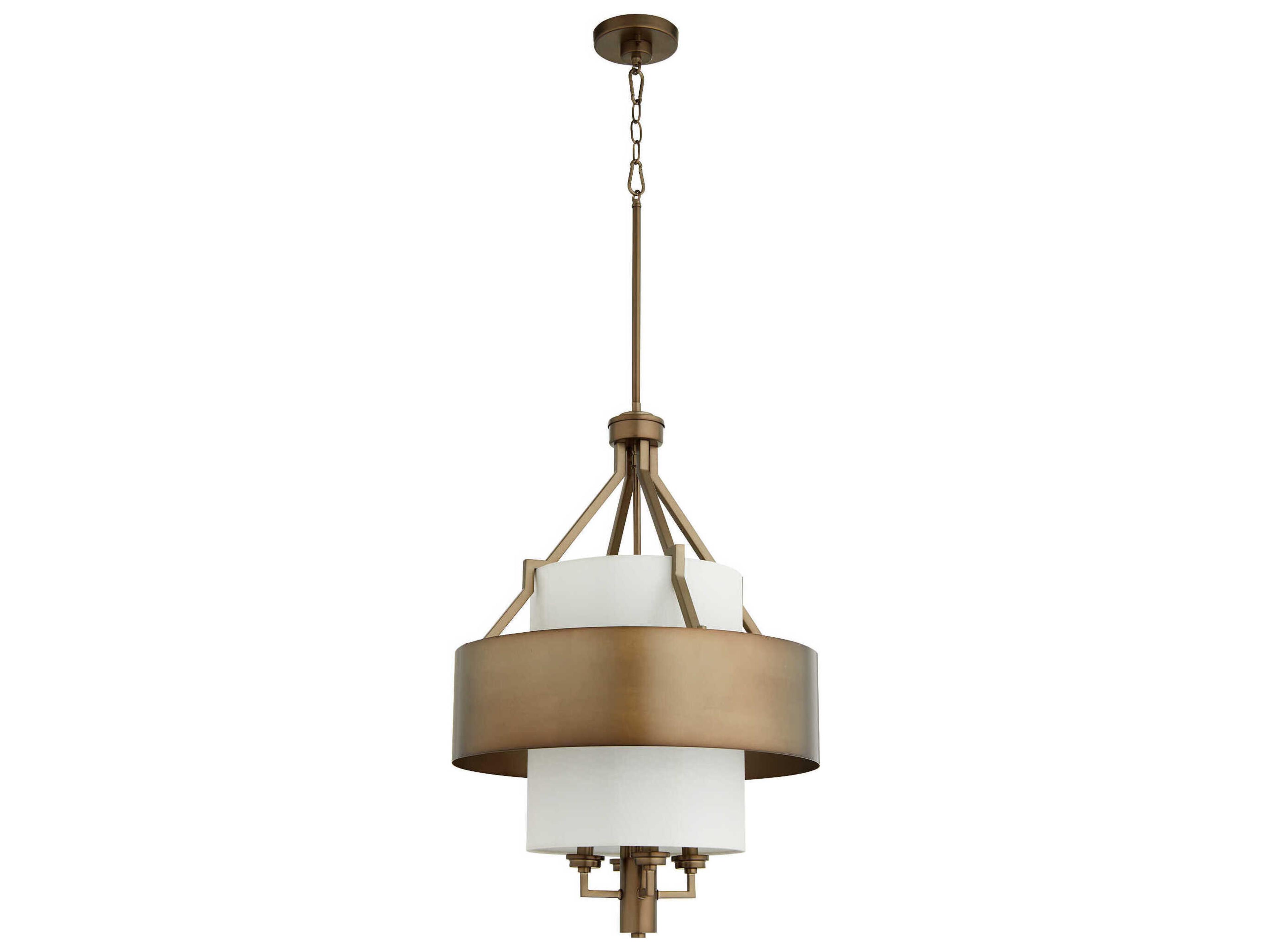 Quorum 4-Light Dark Brass Pendant