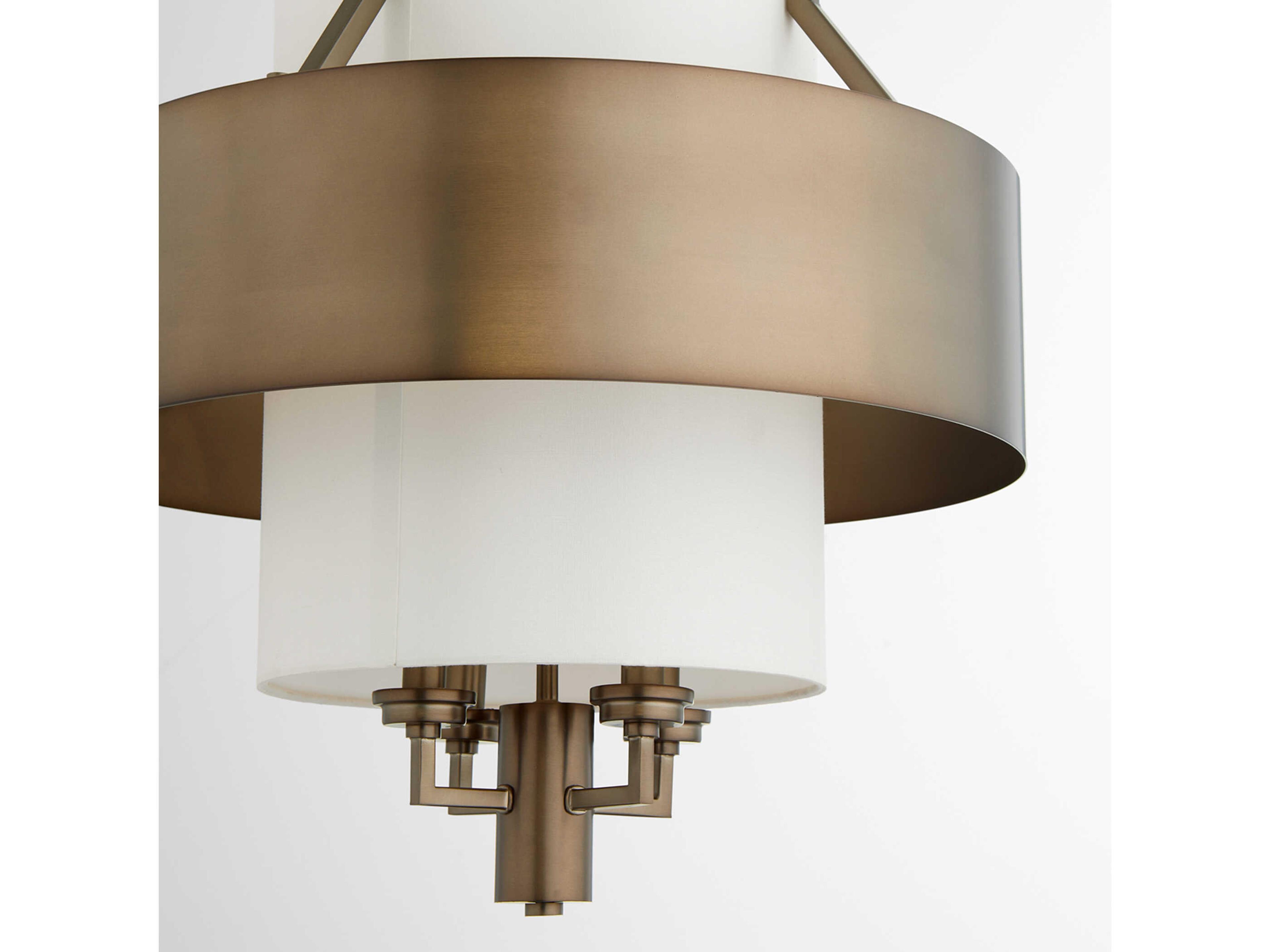Quorum 4-Light Dark Brass Pendant