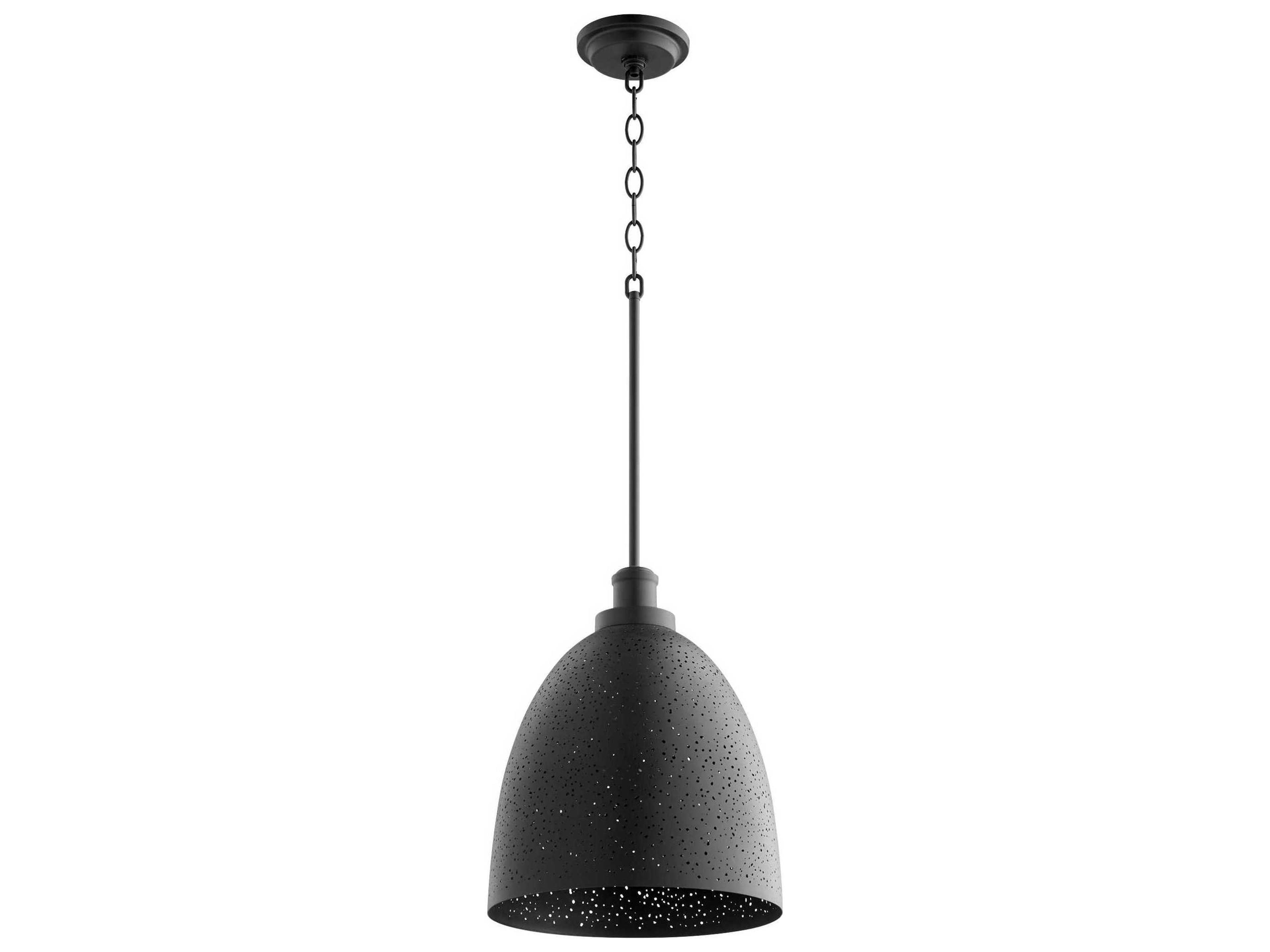 1-Light Noir Black Bell Mini Pendant