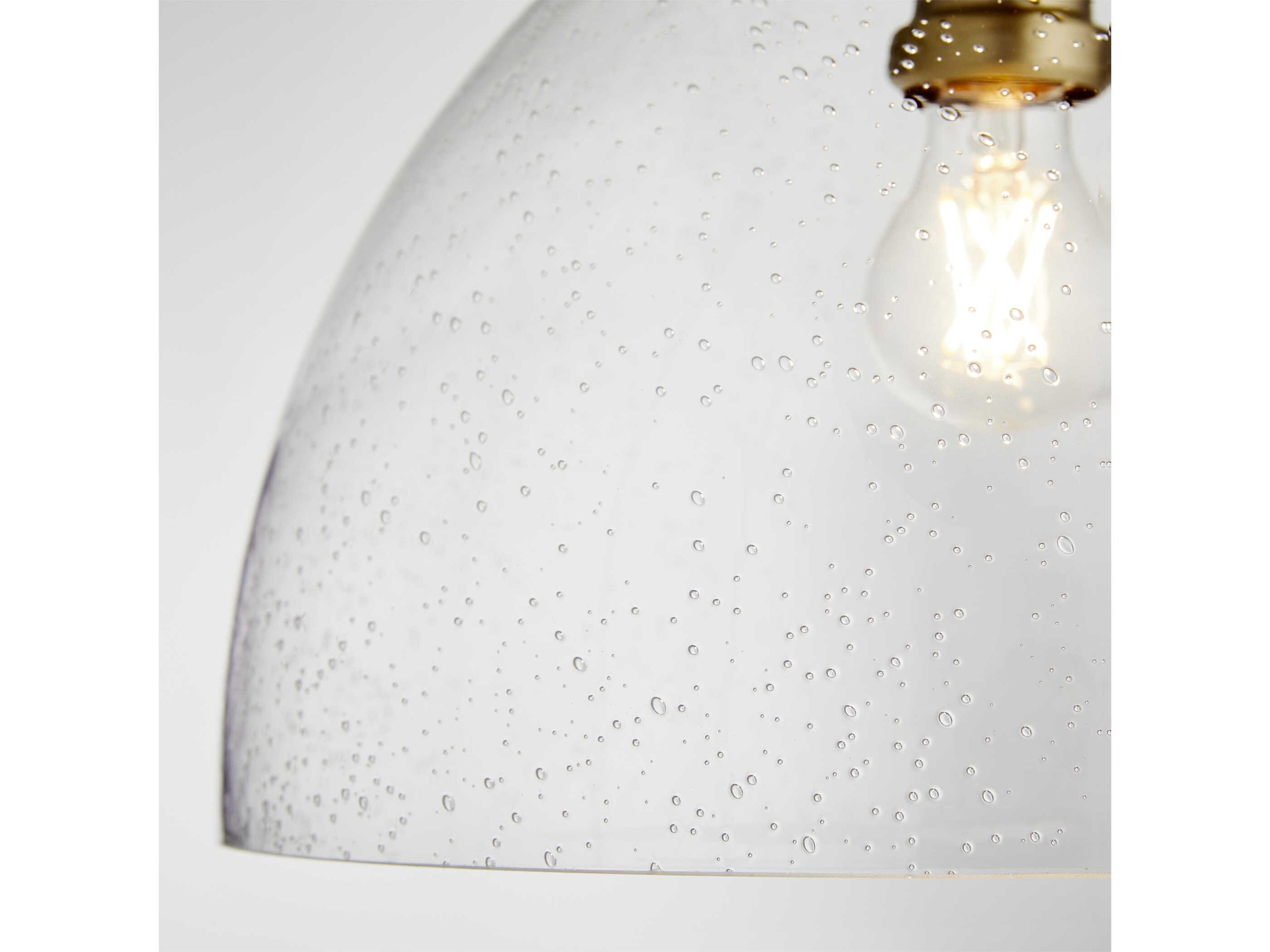 Quorum 1-Light Aged Brass Dome Pendant