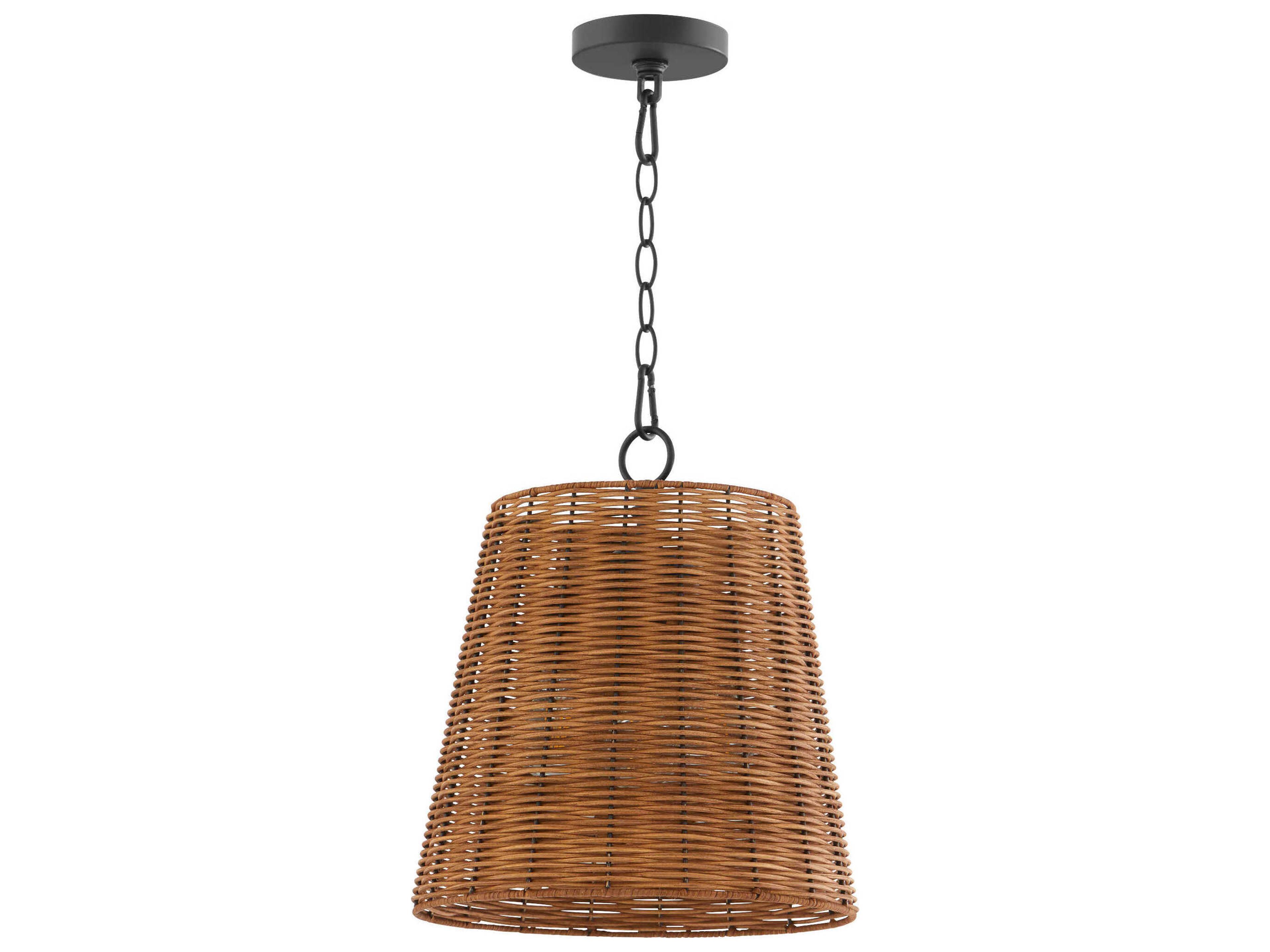 3-Light Matte Black Drum Pendant