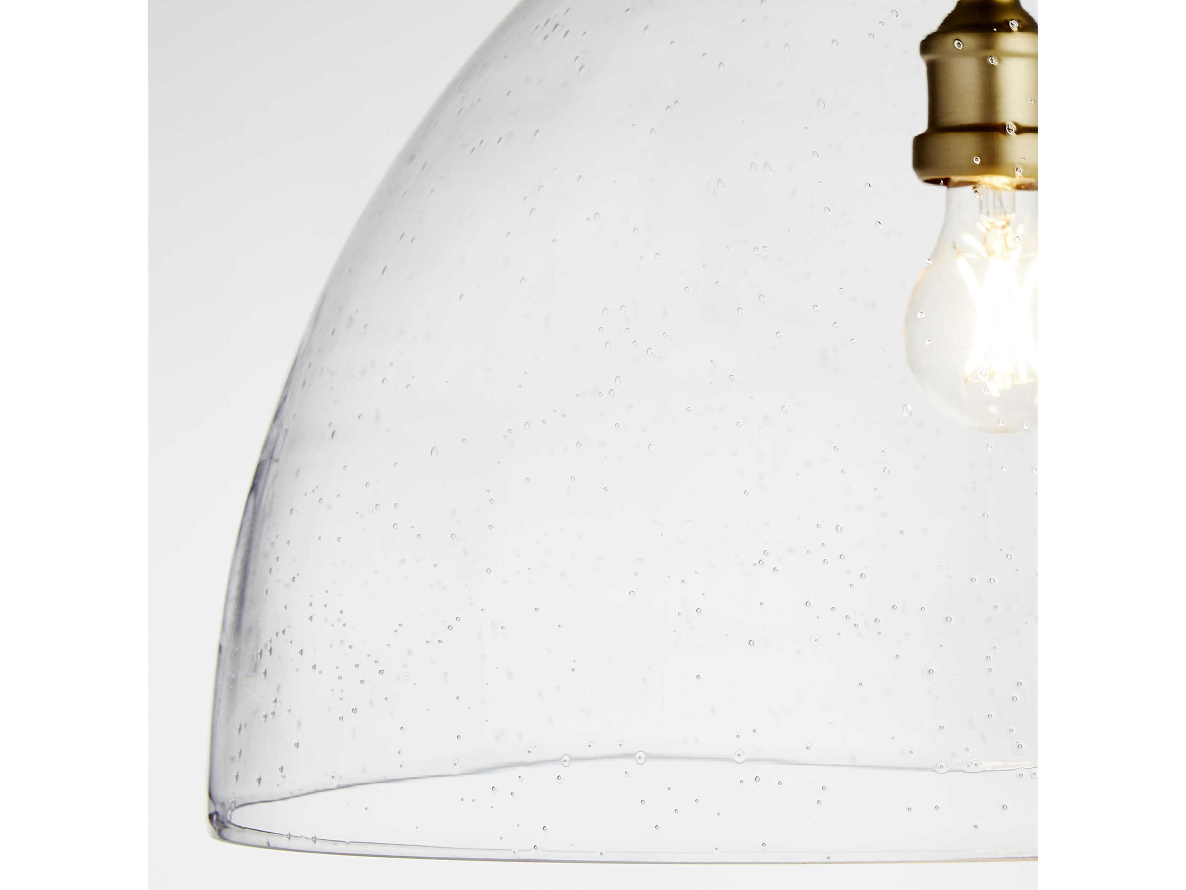 Quorum 1-Light Aged Brass Dome Pendant