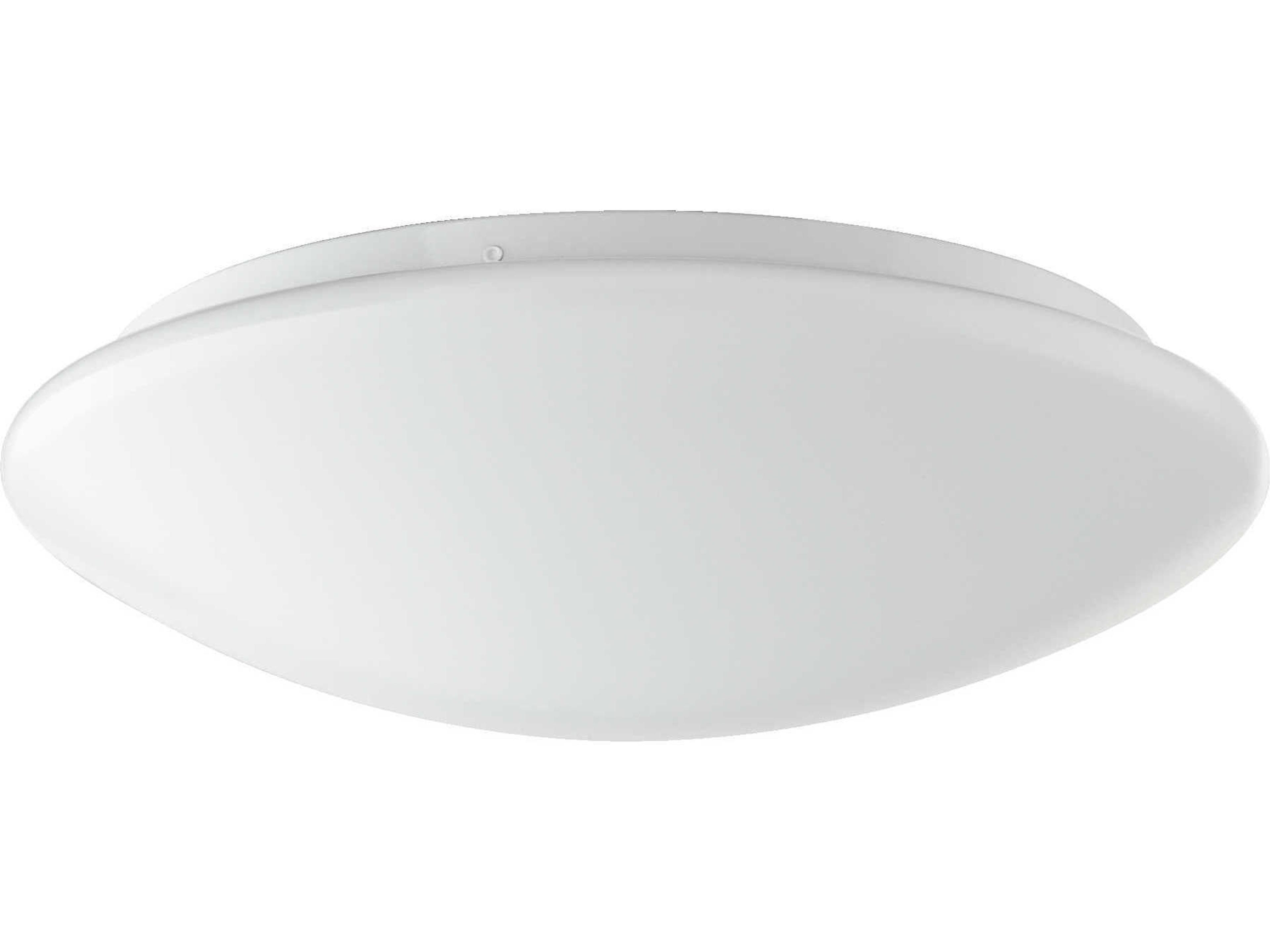 1-Light White LED Bowl Round Flush Mount