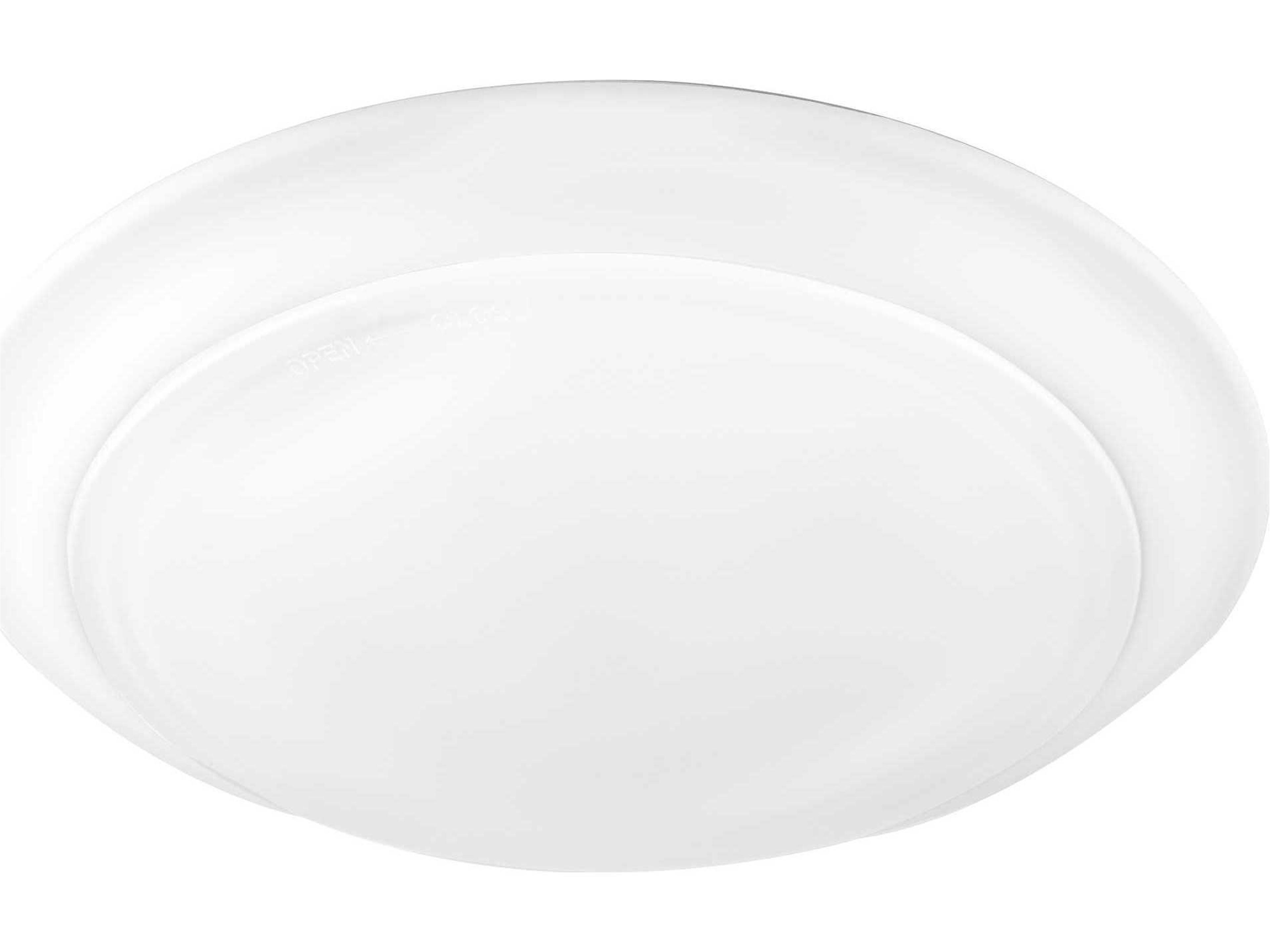 1-Light Studio White LED Bowl Flush Mount