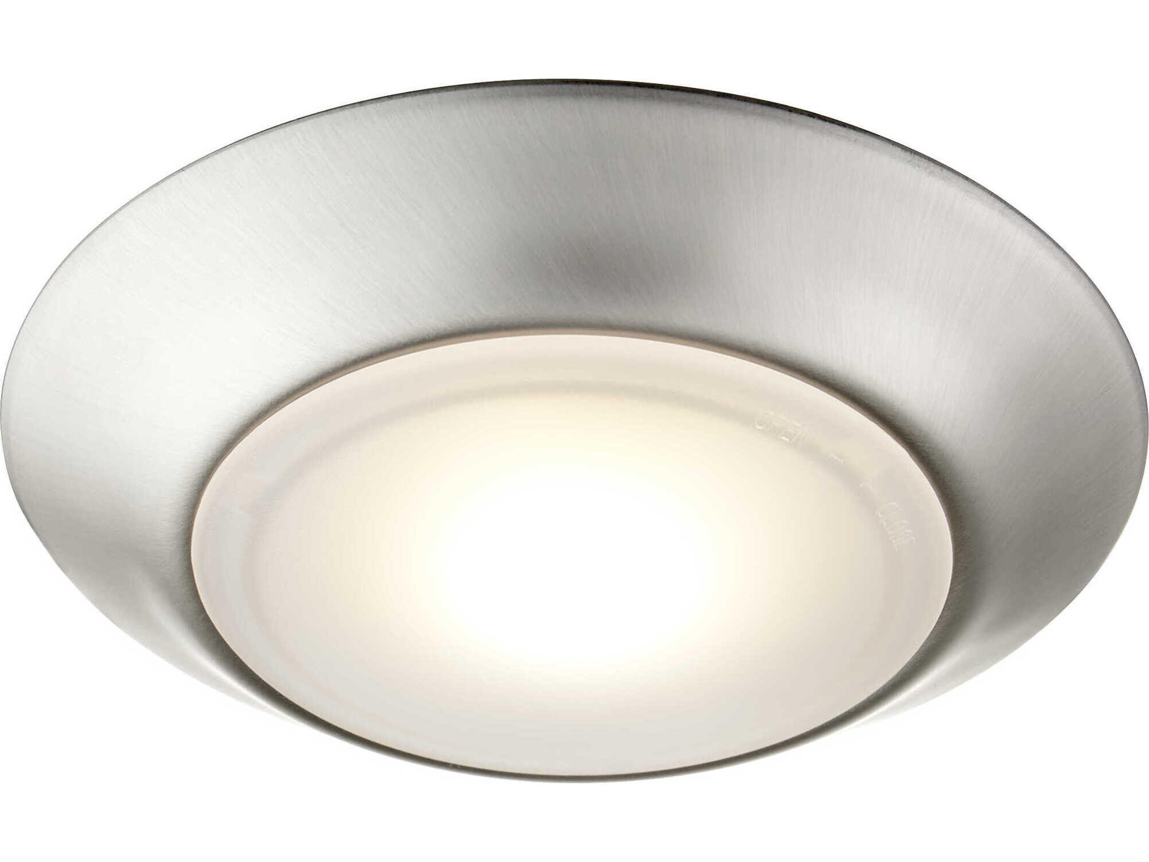 Quorum 1-Light Satin Nickel Round Flush Mount