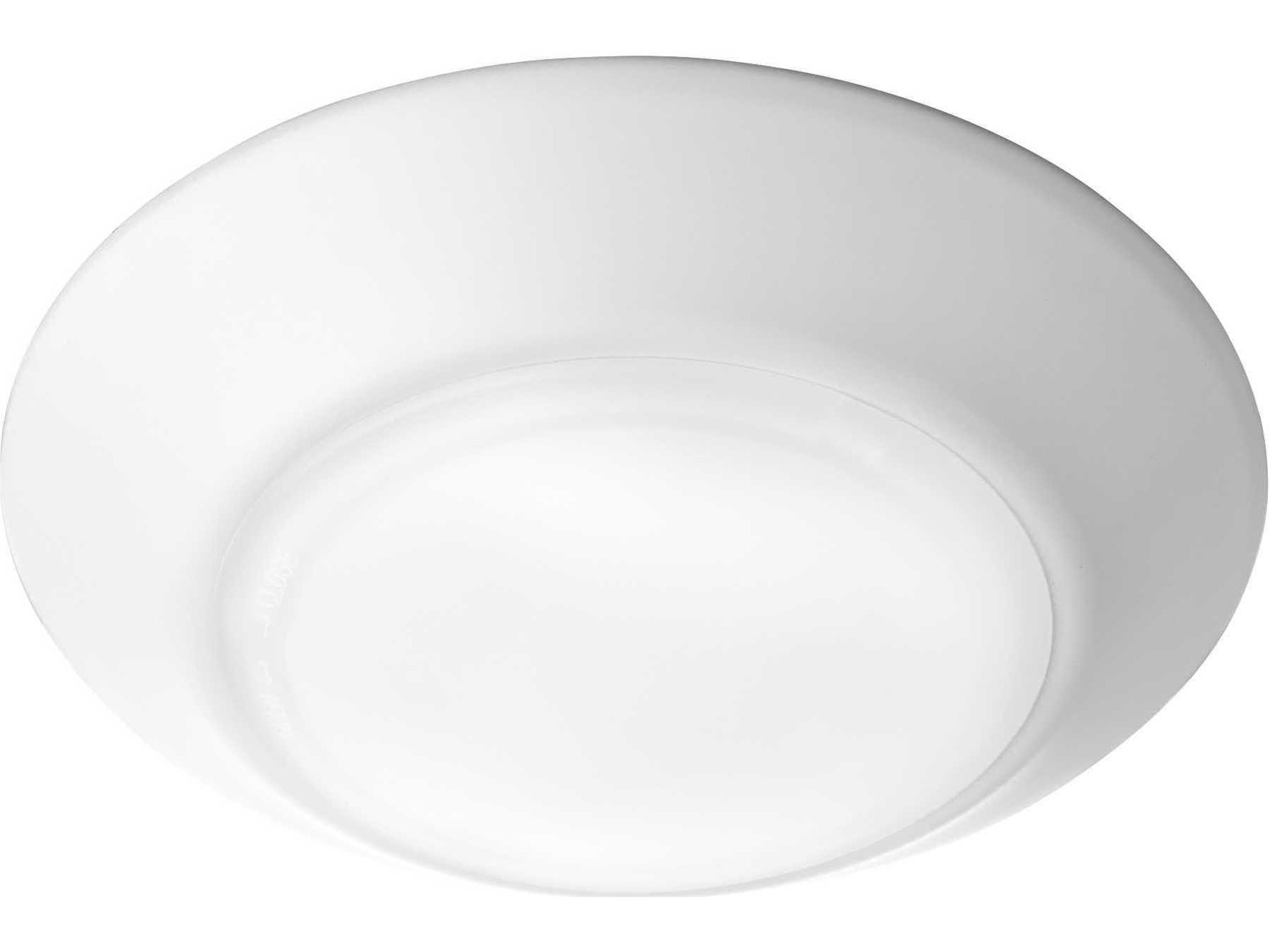1-Light Studio White LED Bowl Flush Mount