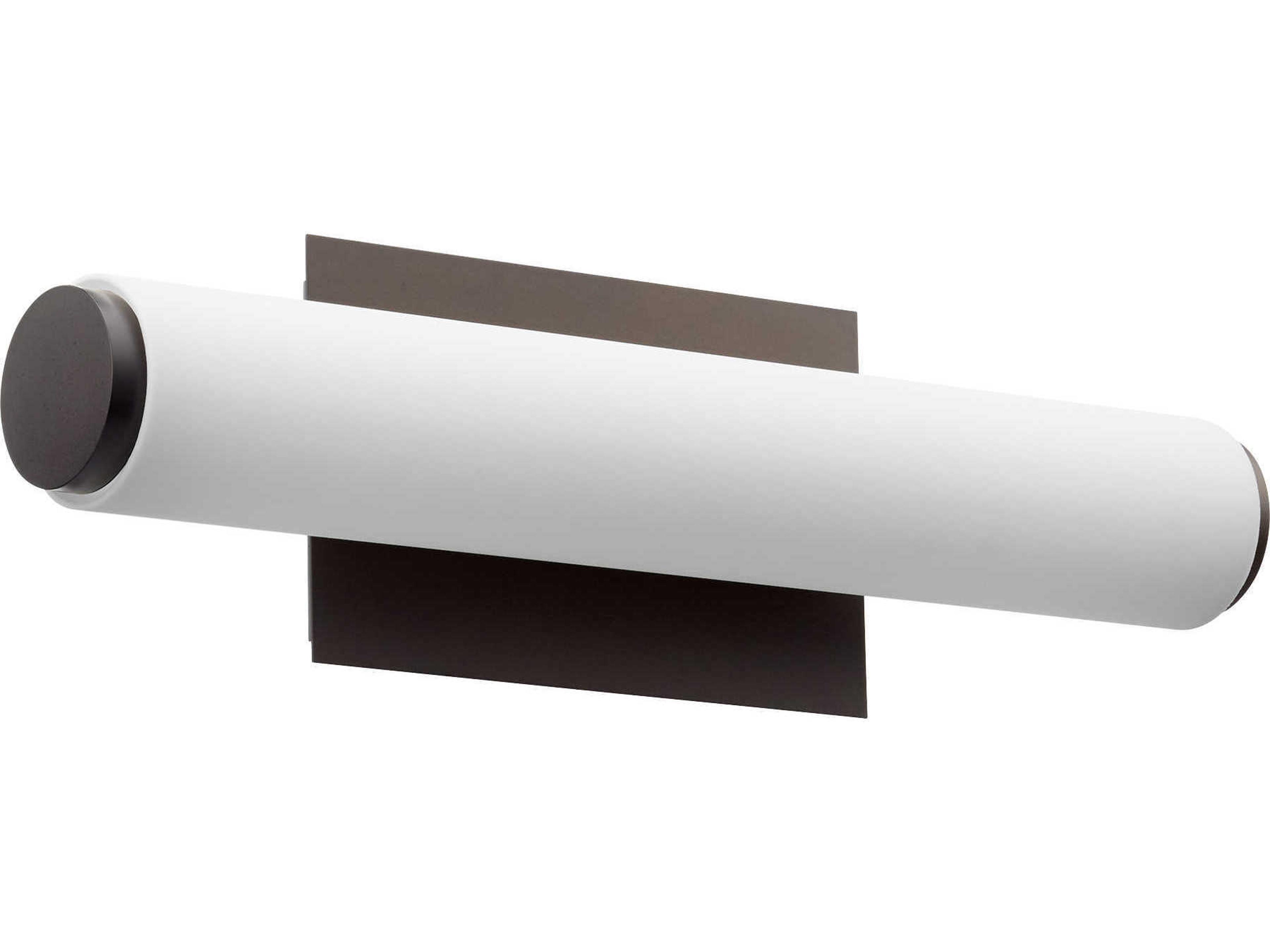 1-Light Oiled Bronze With Matte White Acrylic Vanity Light