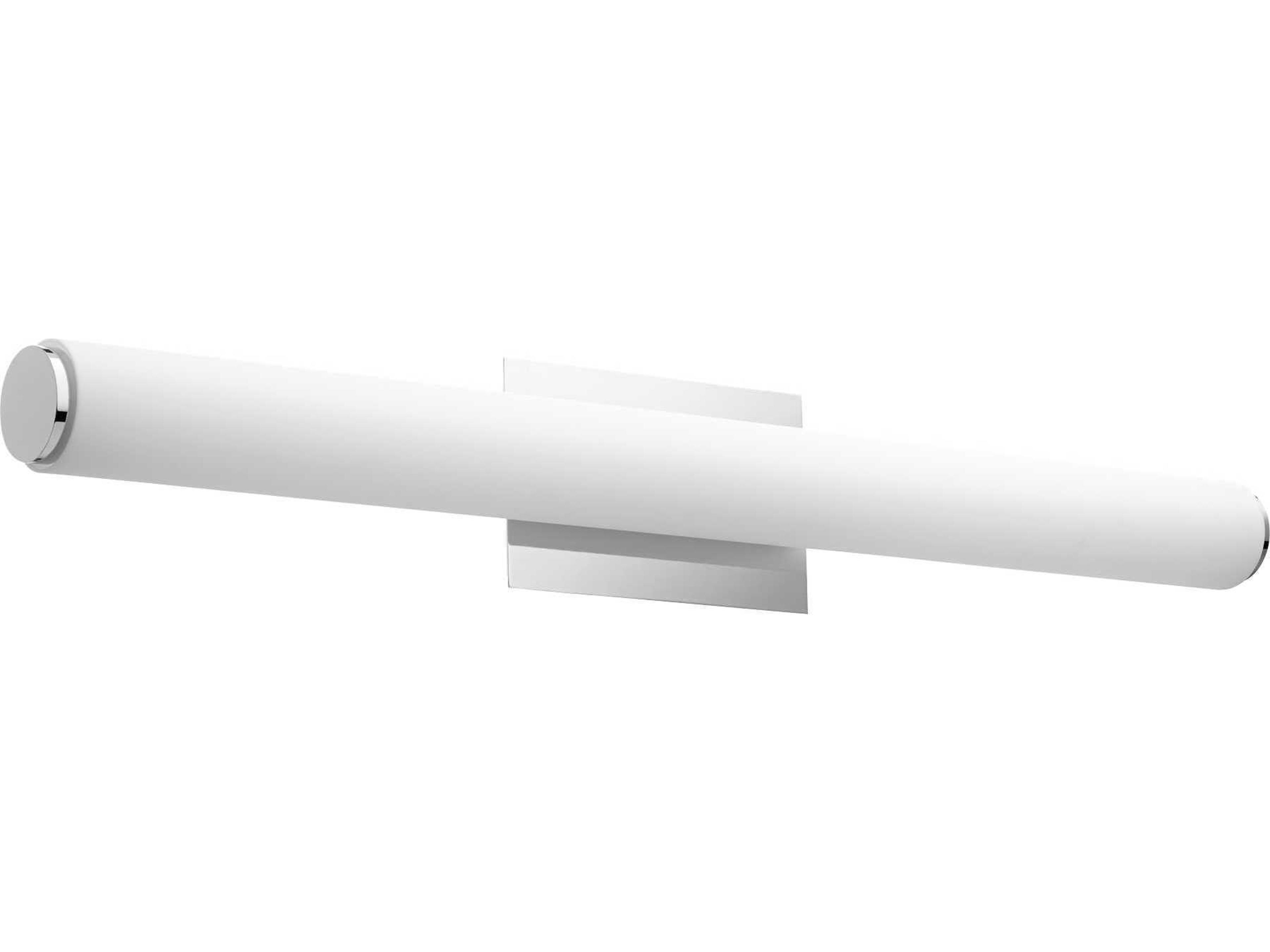 2-Light Polished Nickel With Matte White Acrylic LED Vanity Light