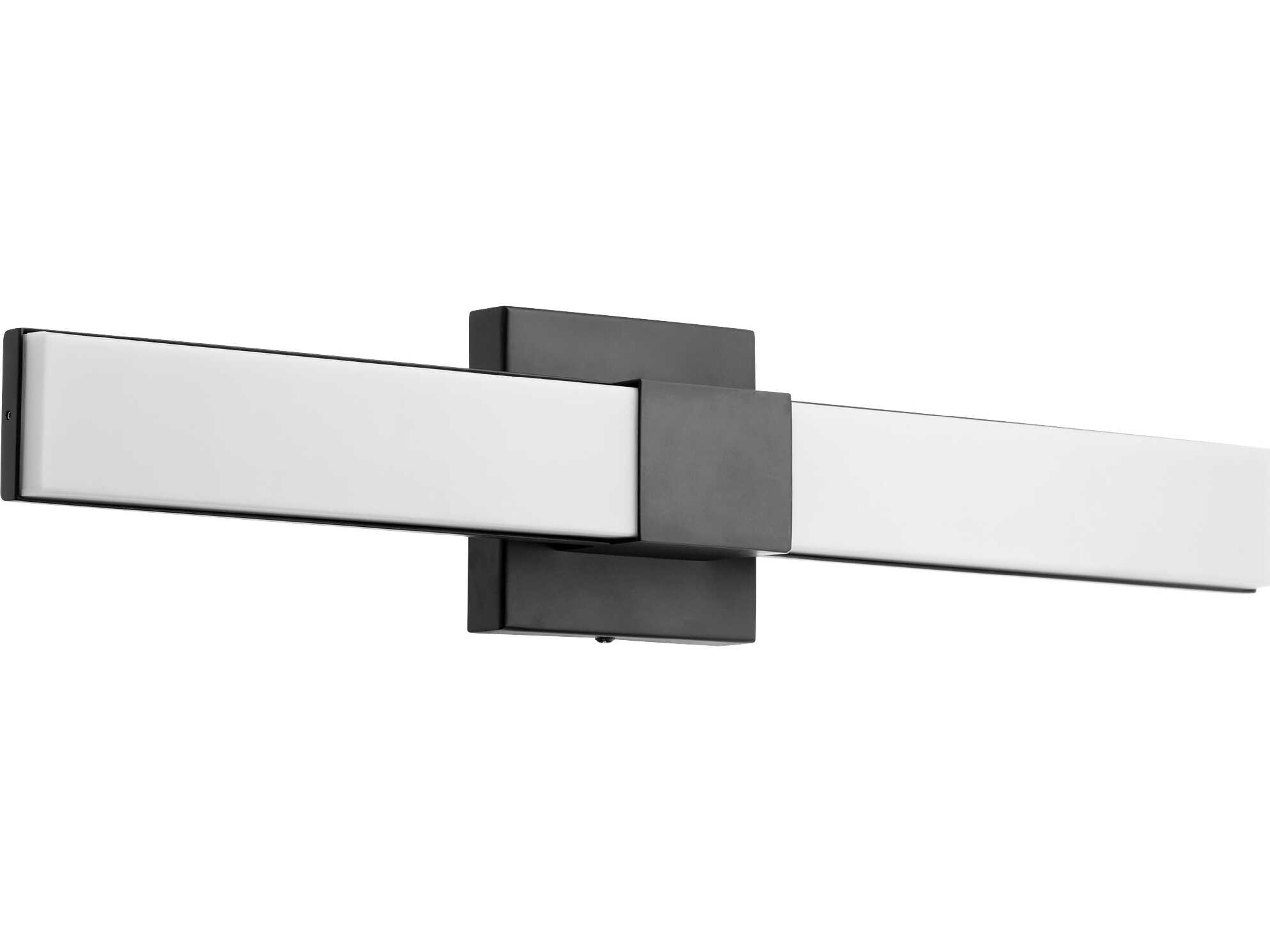 Quorum 2-Light Matte Black LED Vanity Light