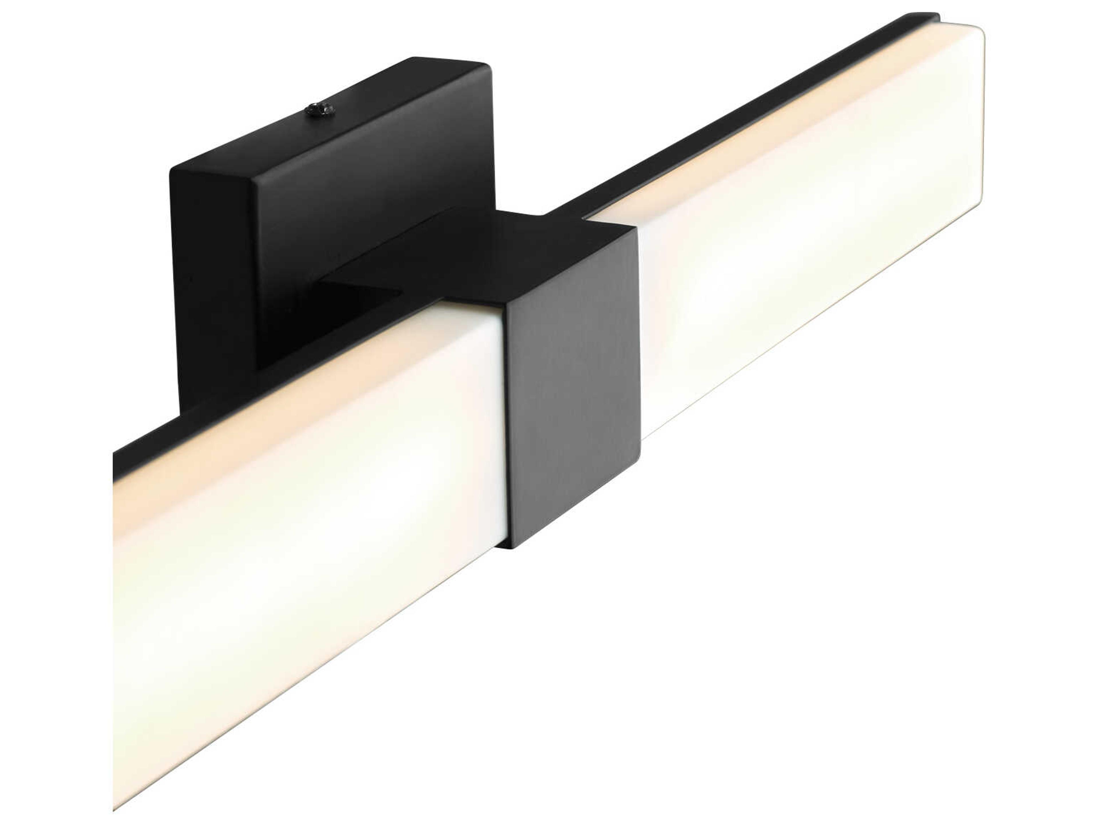 Quorum 2-Light Matte Black LED Vanity Light