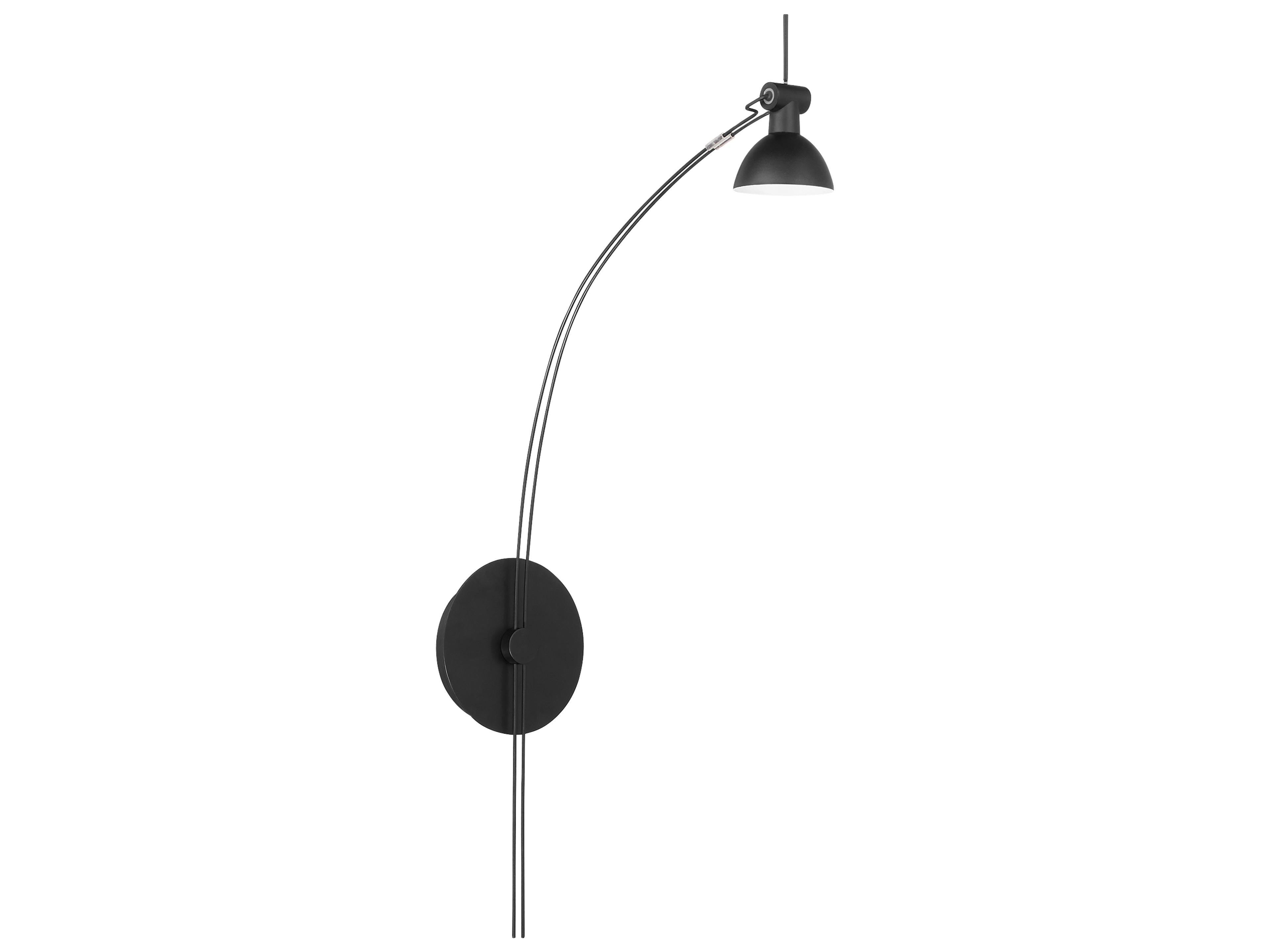Ricardo 1-Light Matte Black Swing Wall Sconce