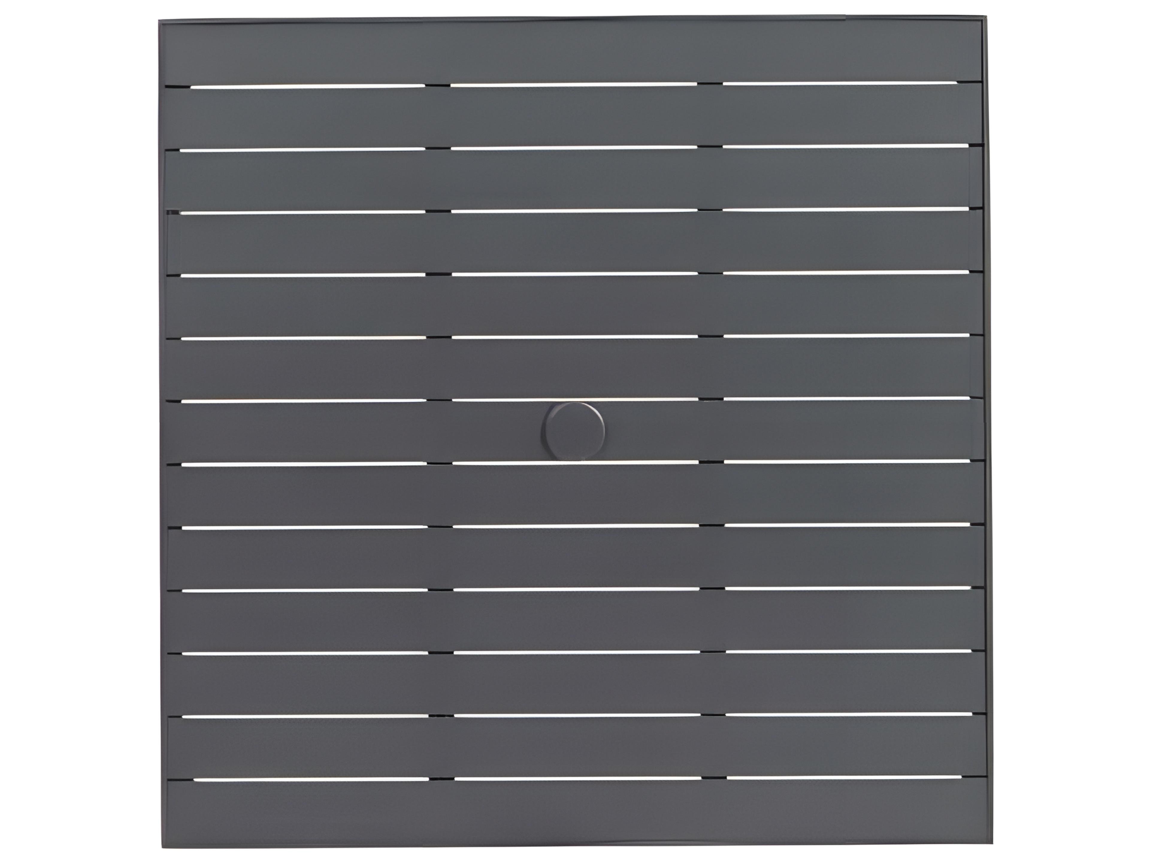 Ratana Zuni  Silver Aluminum Umbrella Hole Dining Table