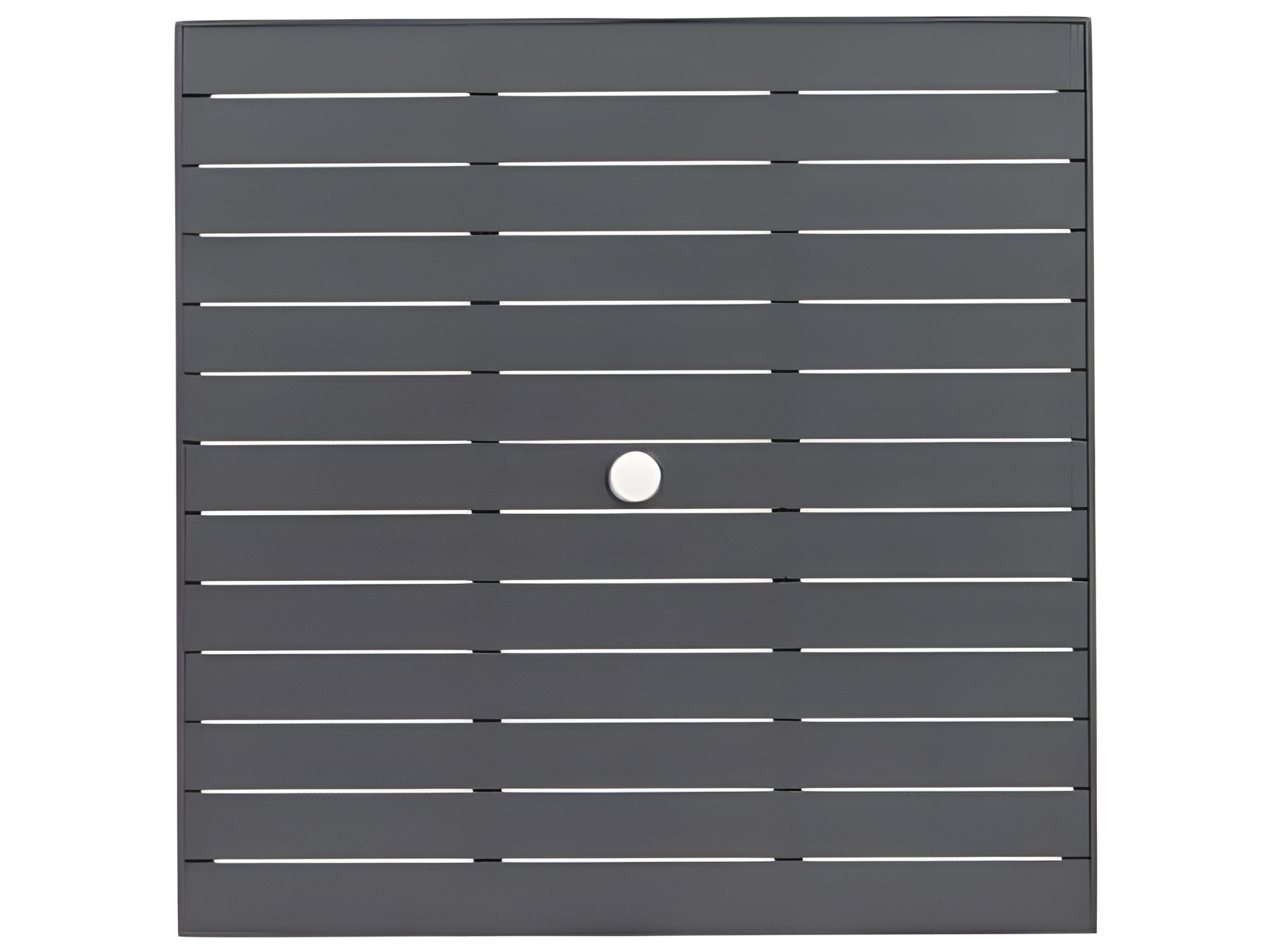 Ratana Zuni  Silver Aluminum Umbrella Hole Dining Table