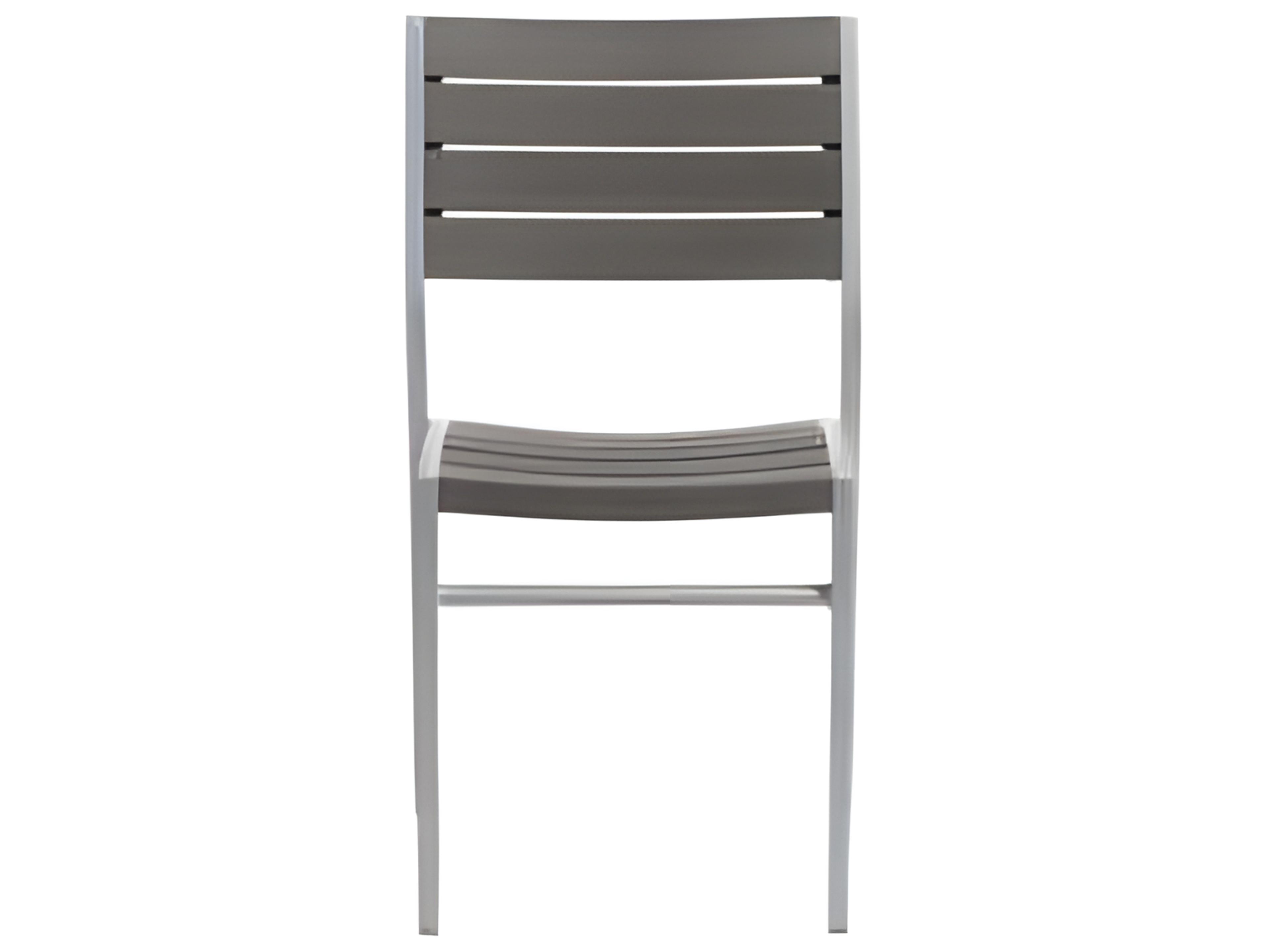 Ratana New Mirage Silver Aluminum Faux Teak Dining Chair