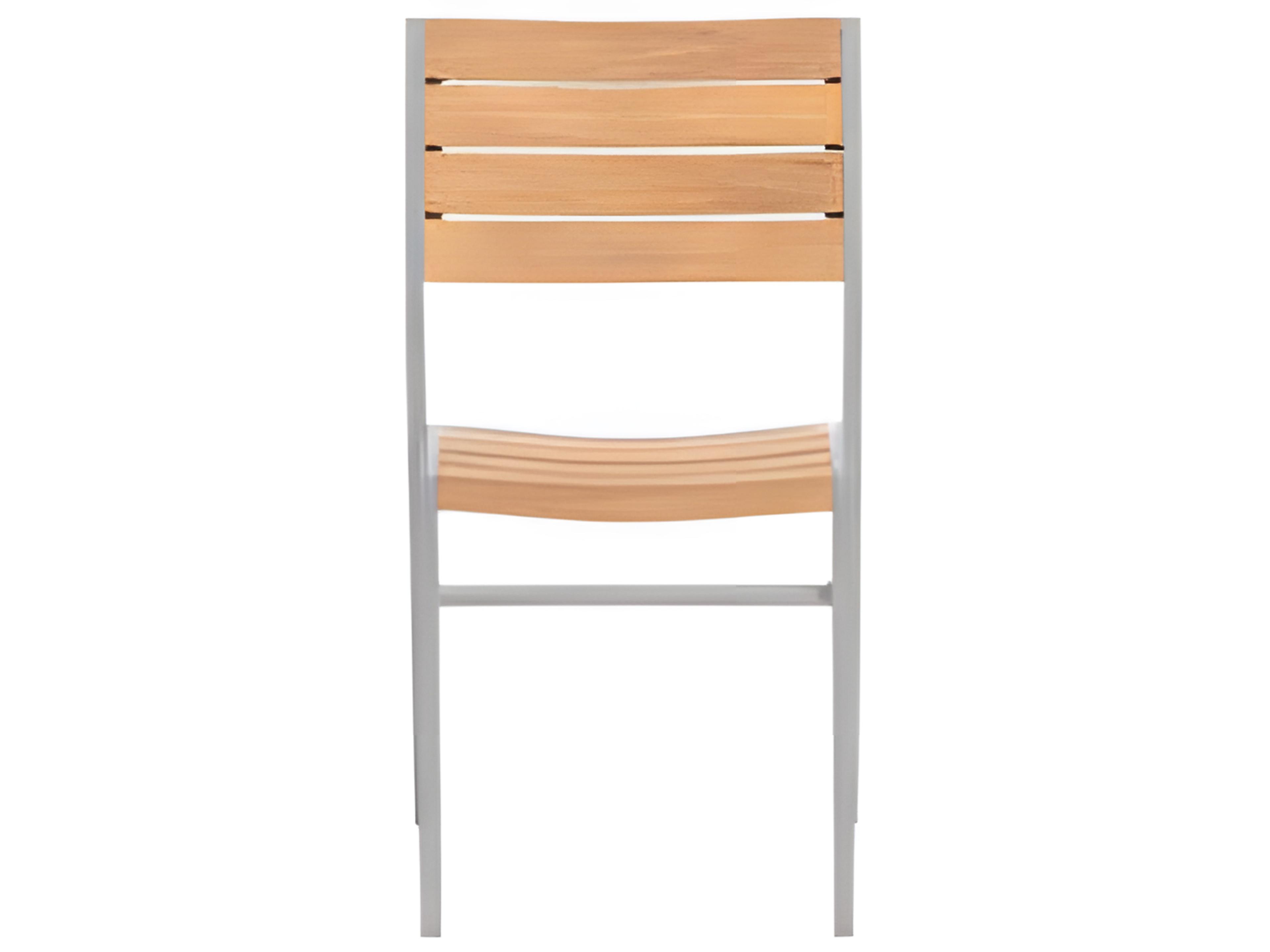 Ratana New Mirage Silver Aluminum Faux Teak Dining Chair