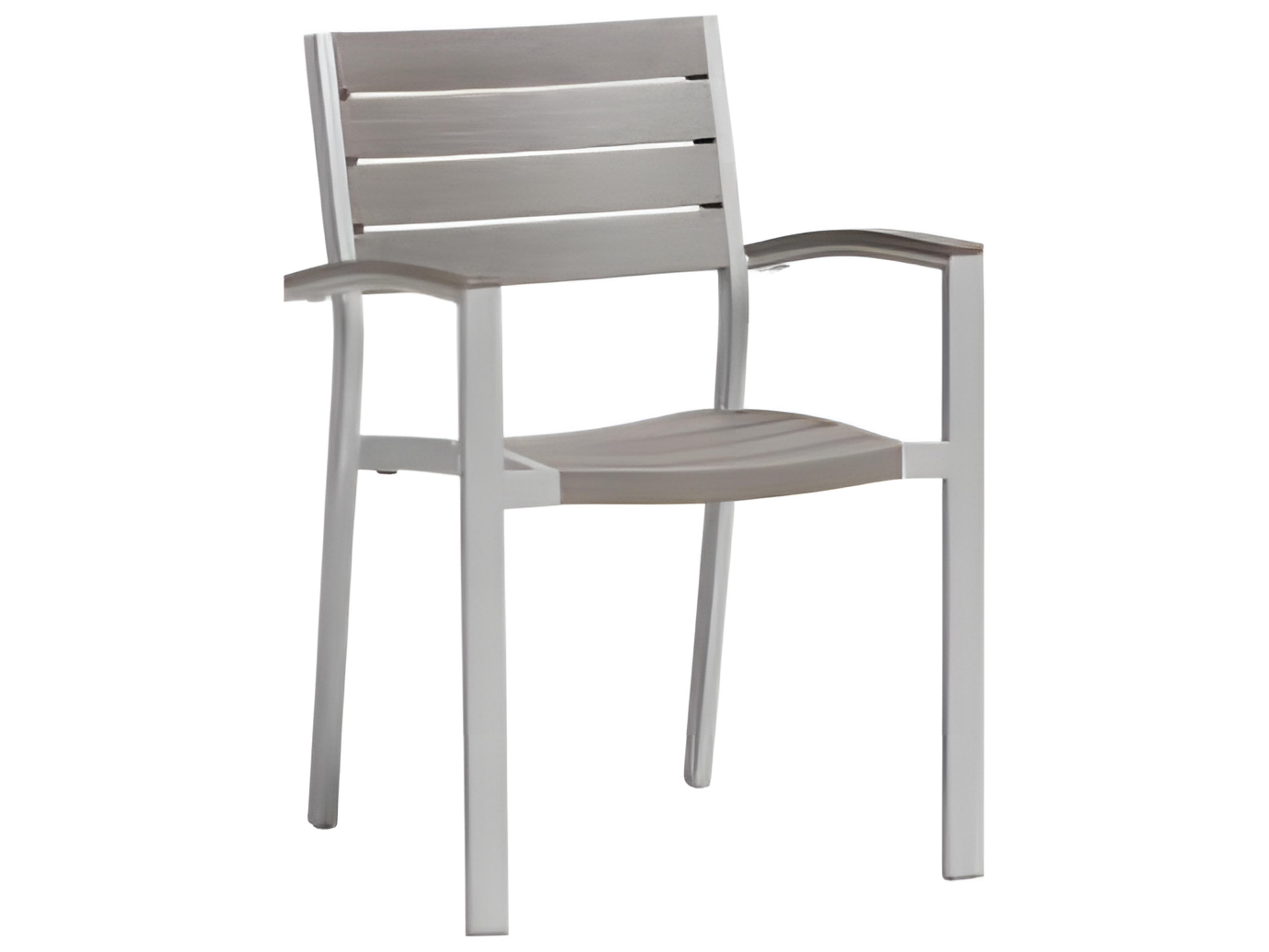 Ratana New Mirage Silver Aluminum Faux Teak Dining Chair