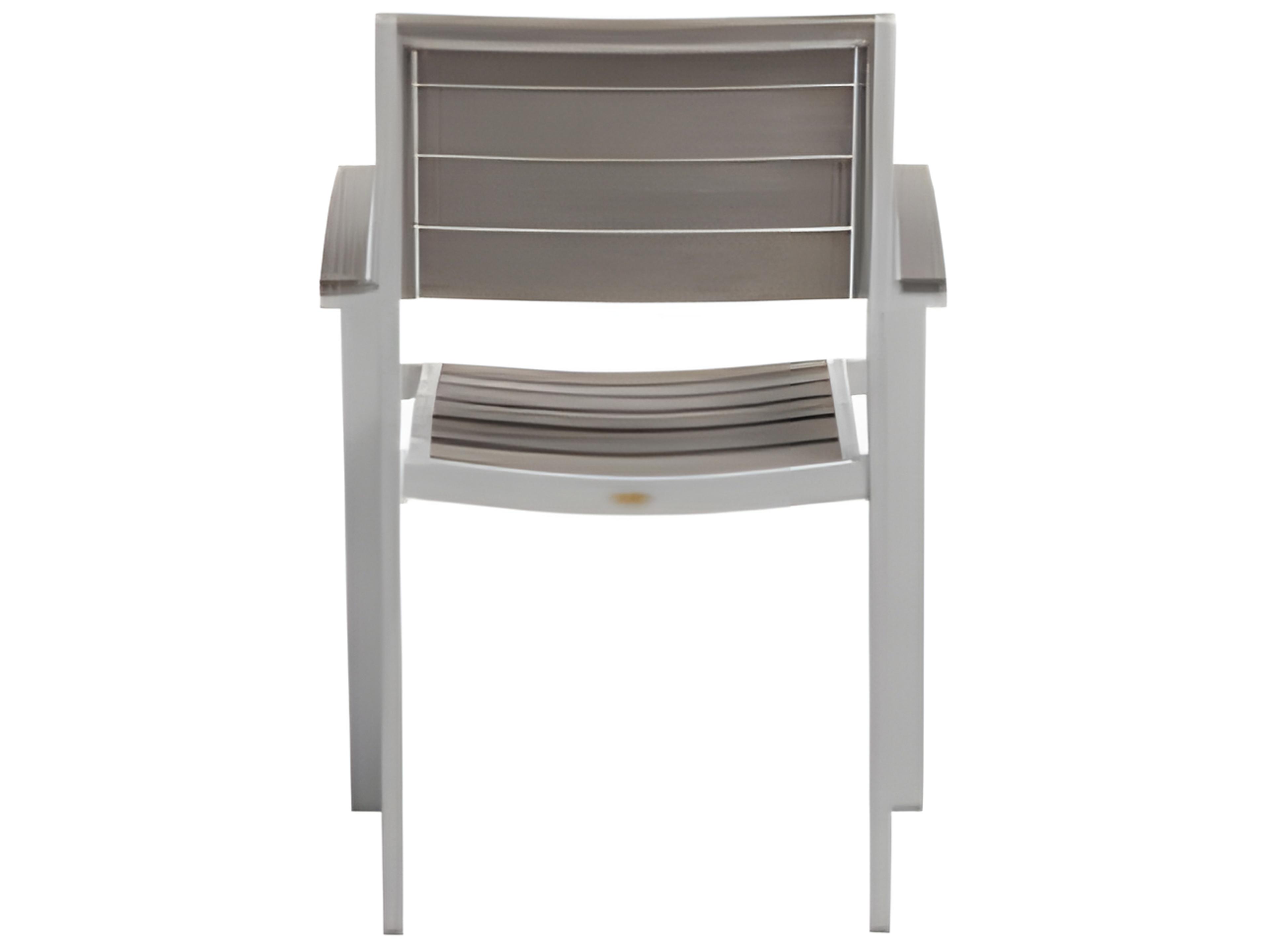 Ratana New Mirage Silver Aluminum Faux Teak Dining Chair
