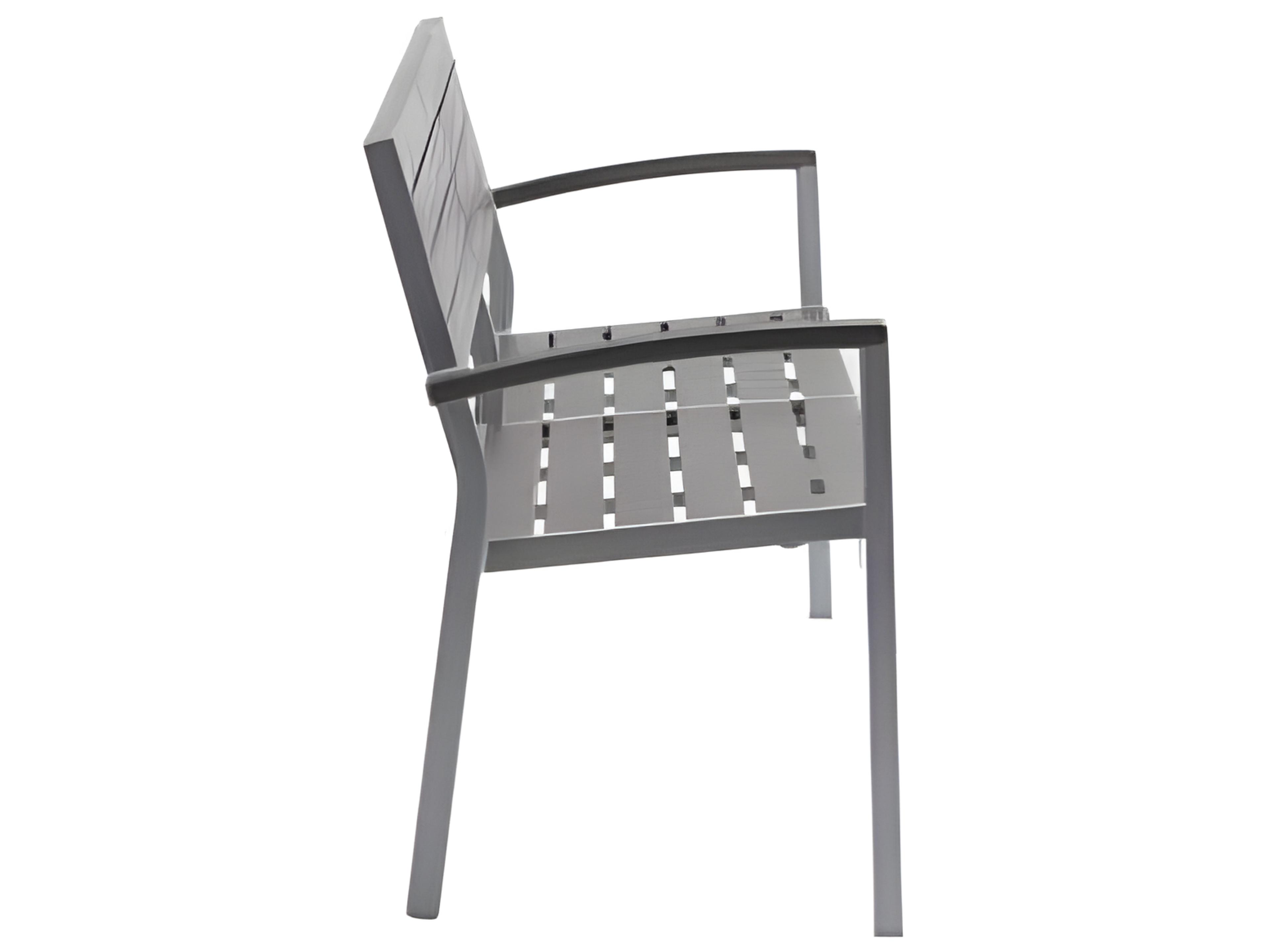 Ratana New Mirage Silver Aluminum Cushion Bench