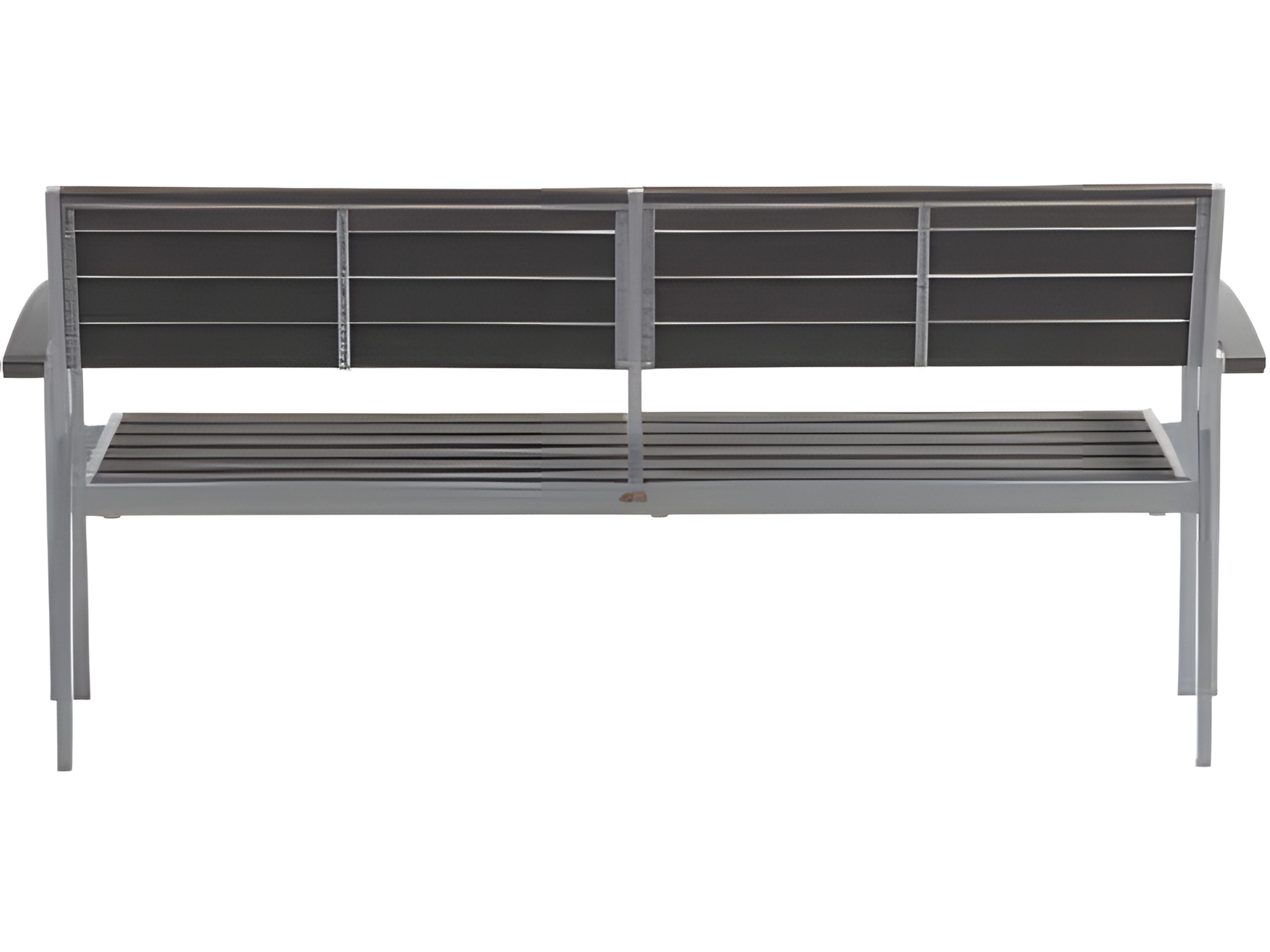 Ratana New Mirage Silver Aluminum Cushion Bench