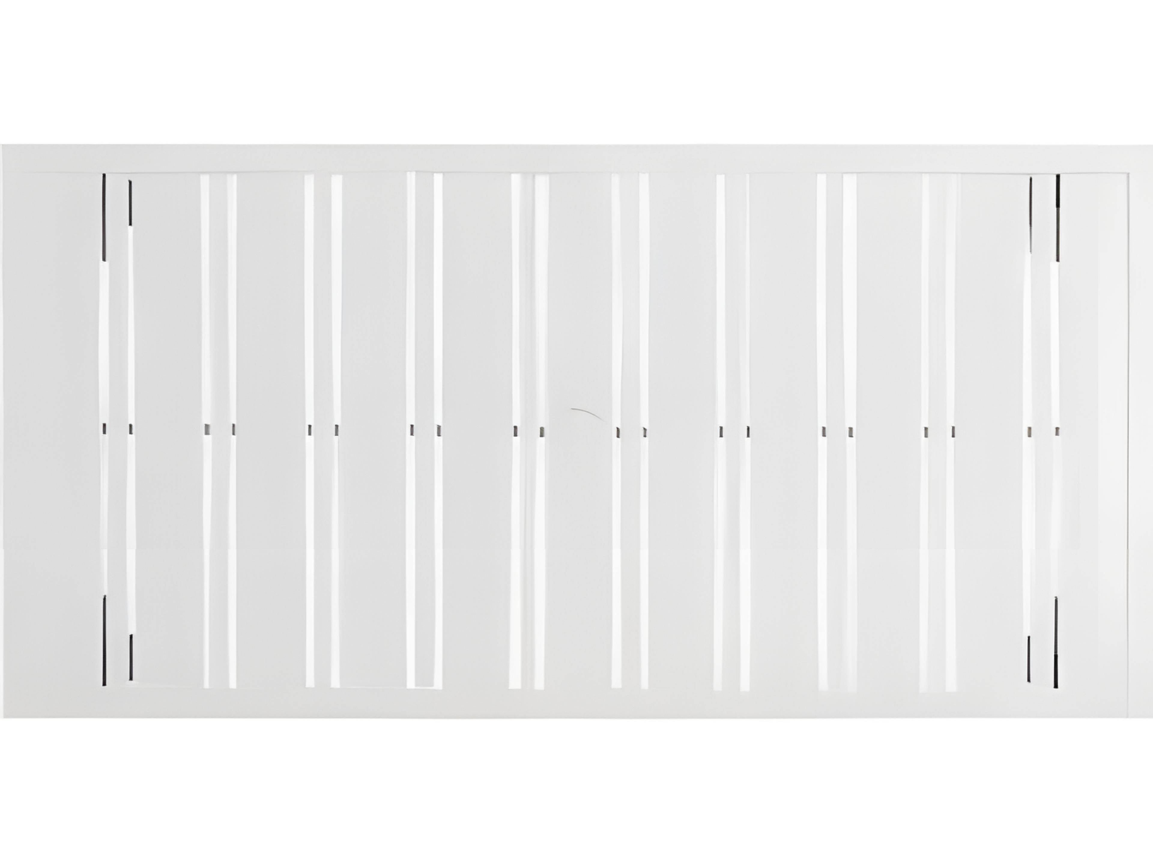 Ratana Limo Silver Talc White Aluminum Rectangular Umbrella Hole Counter Table