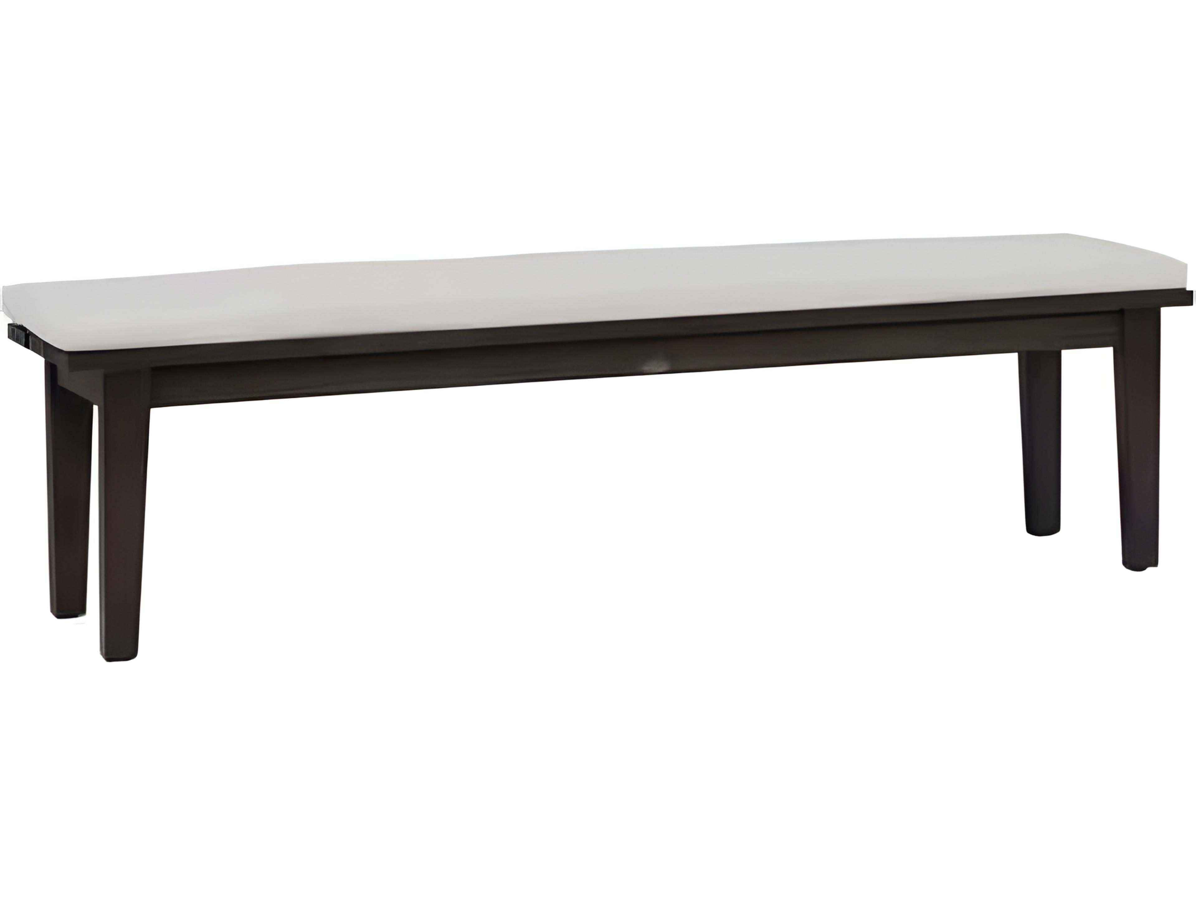Ratana Limo Silver Ash Grey Aluminum Cushion Bench