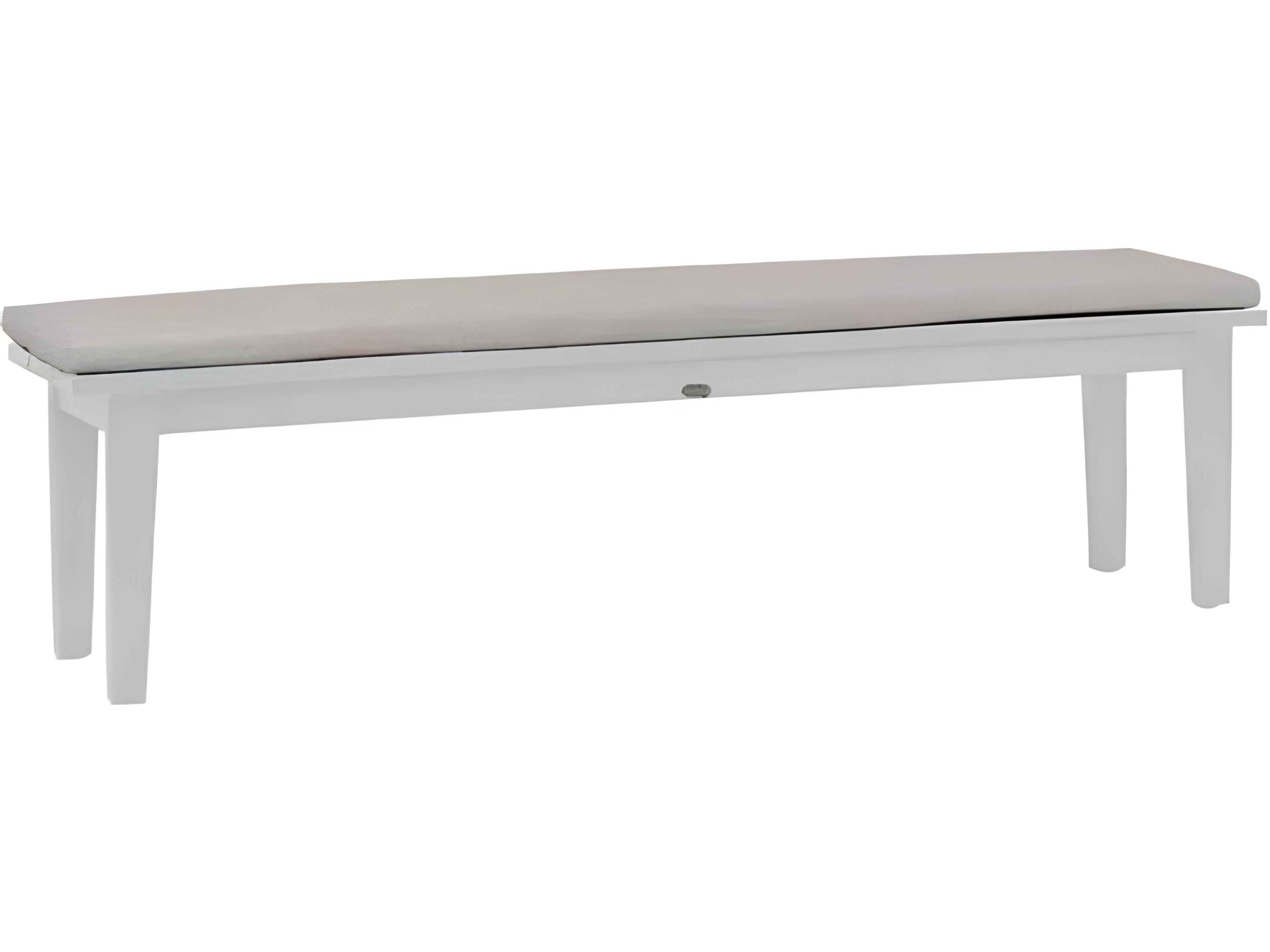 Limo Silver Talc White Aluminum Cushion Bench