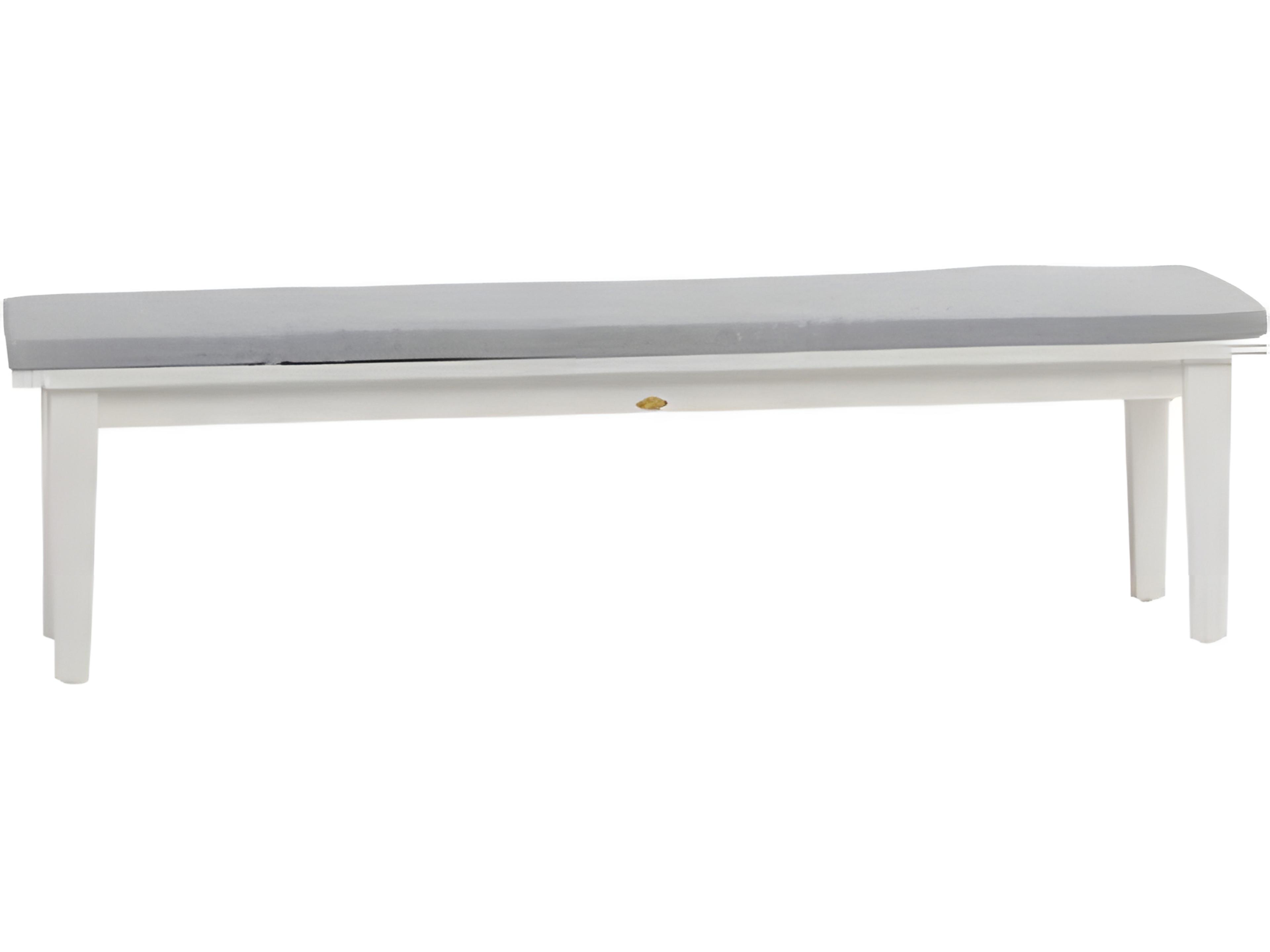 Ratana Limo Silver Talc White Aluminum Cushion Bench