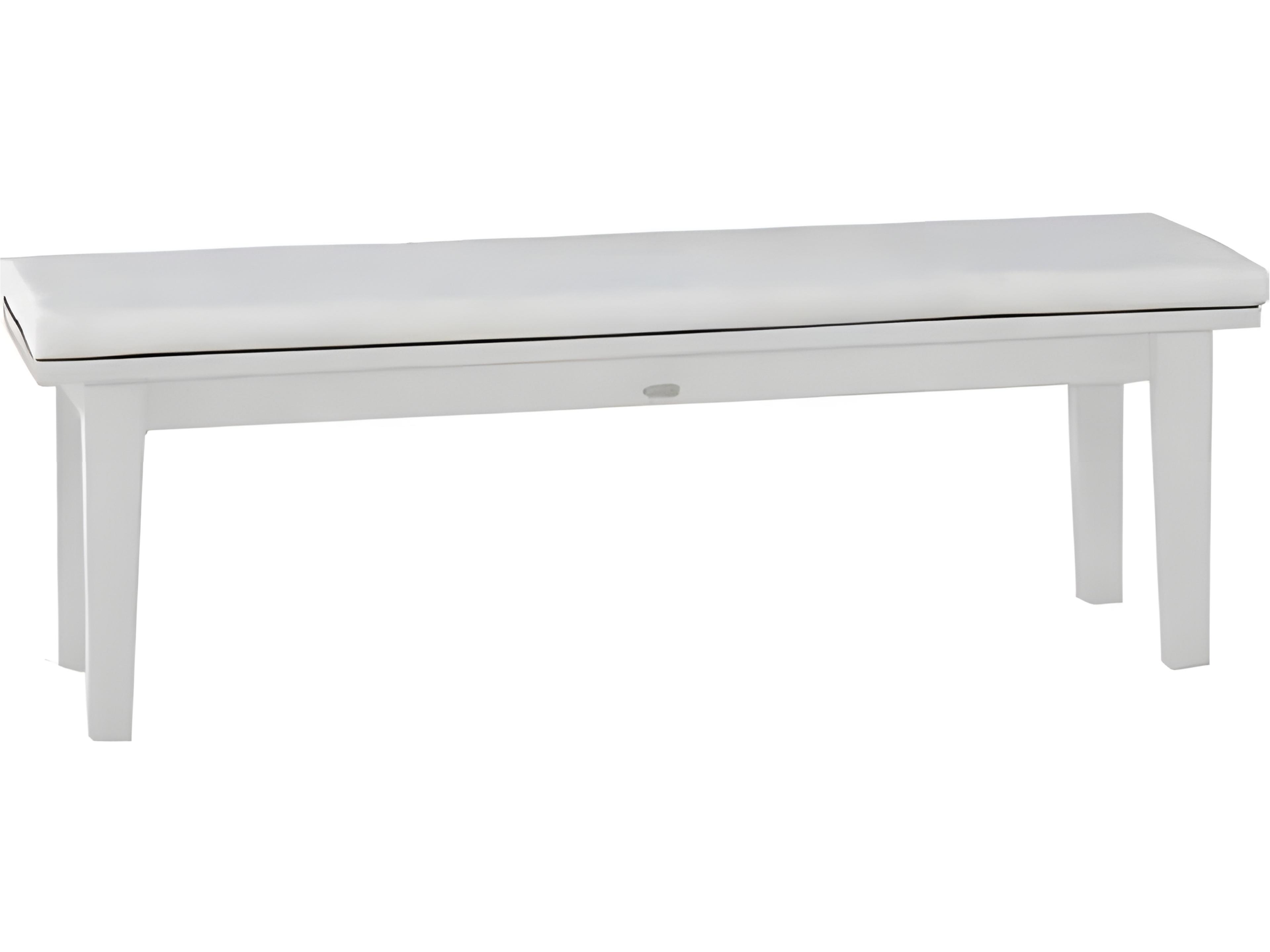 Limo Silver Talc White Aluminum Cushion Bench