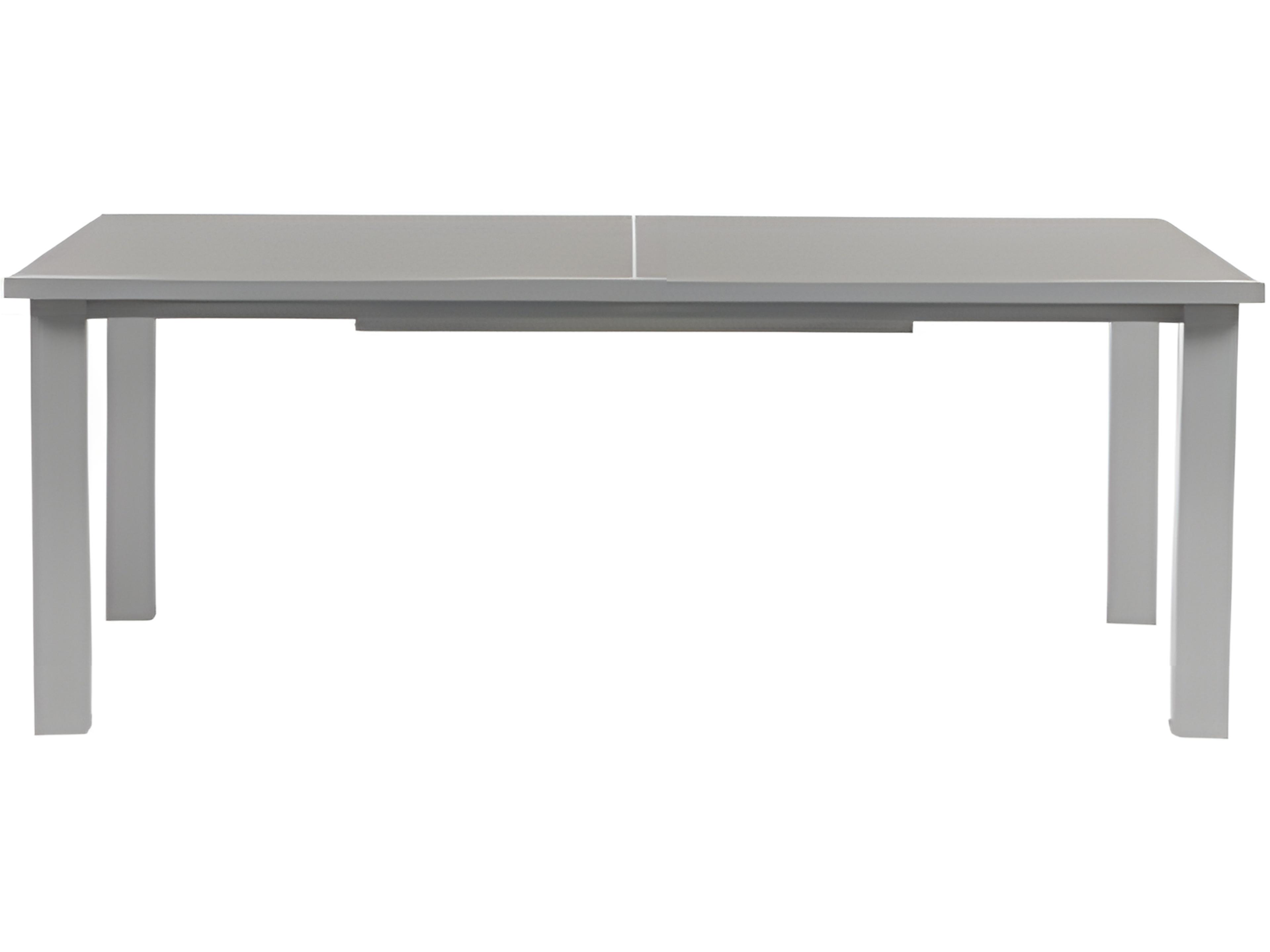 Ratana Mezo Silver Grey Aluminum Rectangular Dining Table