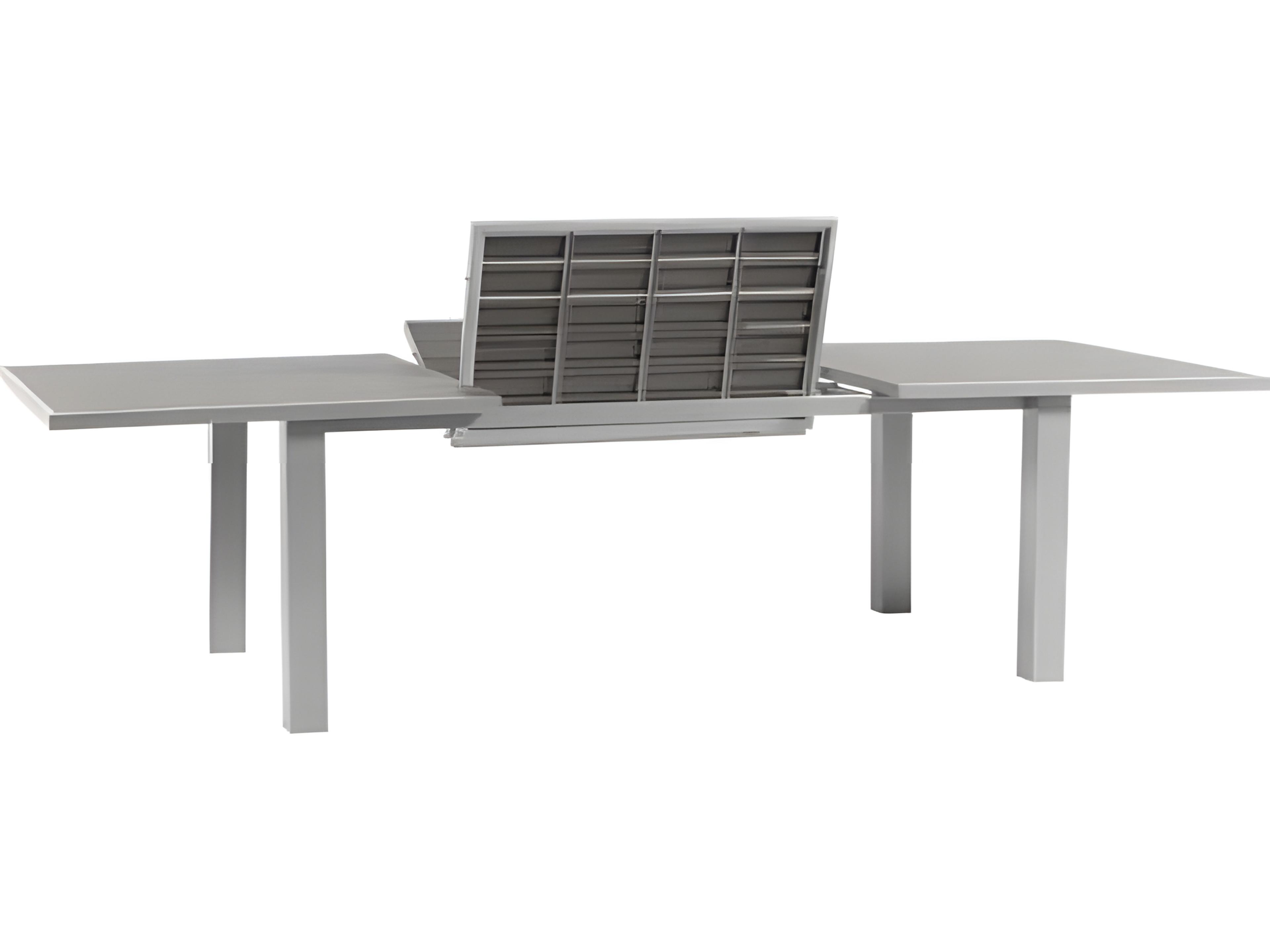 Ratana Mezo Silver Grey Aluminum Rectangular Dining Table