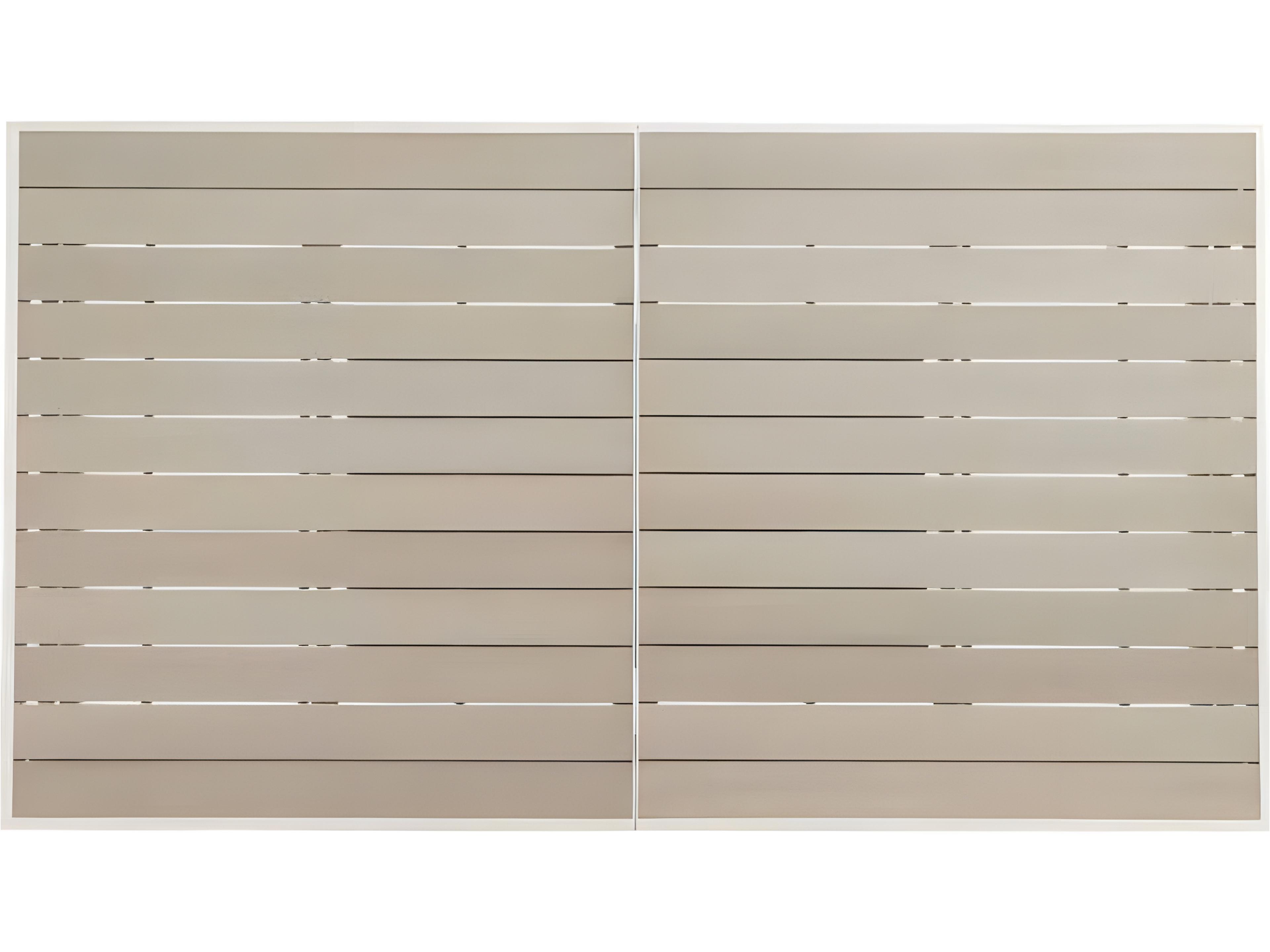 Ratana Mezo Silver Pearl Aluminum Rectangular Dining Table