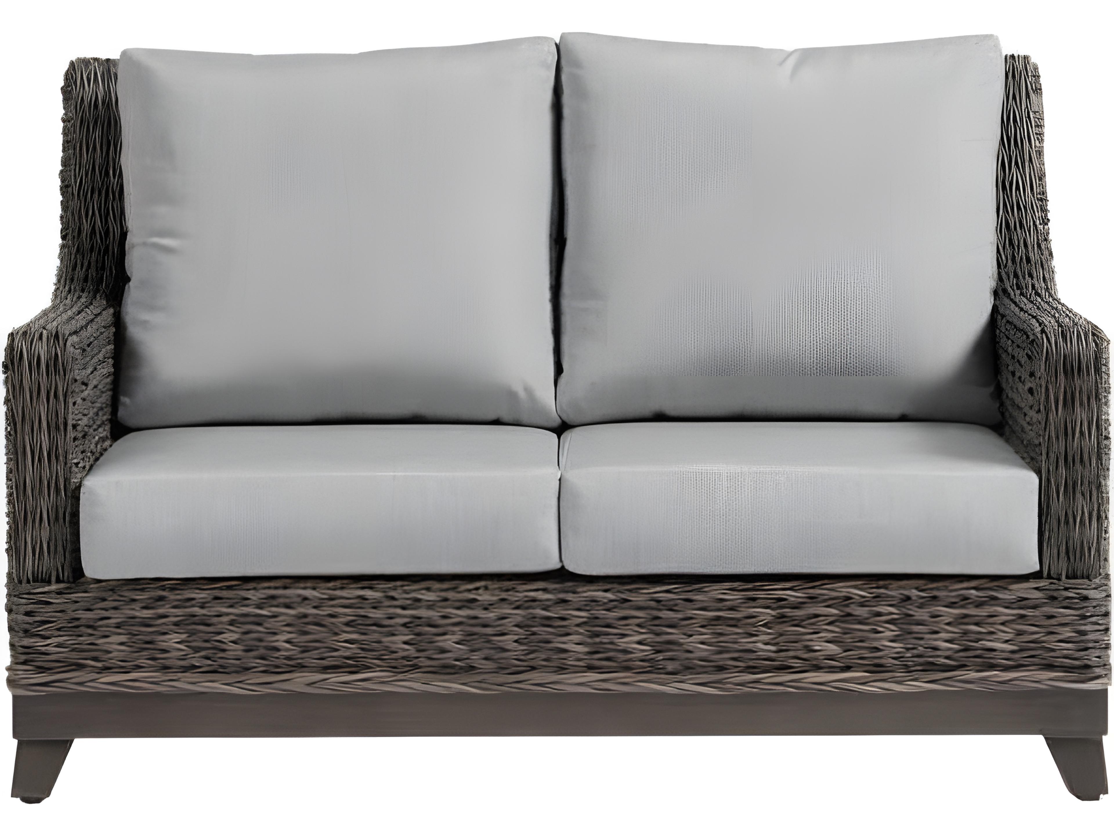 Ratana Boston Silver Ash Grey Aluminum Cushion Loveseat