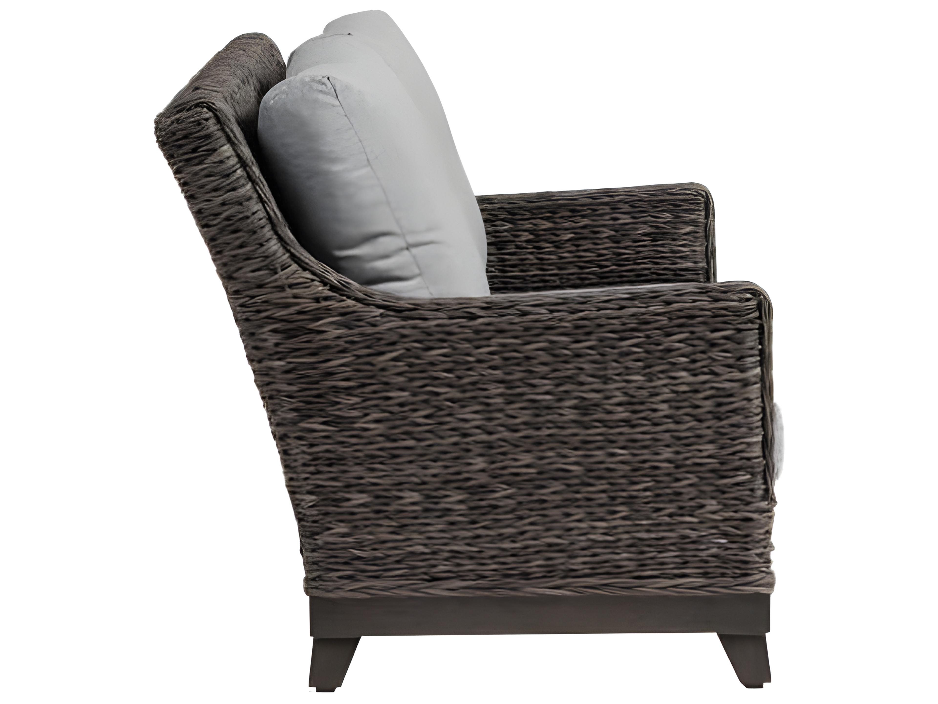 Ratana Boston Silver Ash Grey Aluminum Cushion Loveseat