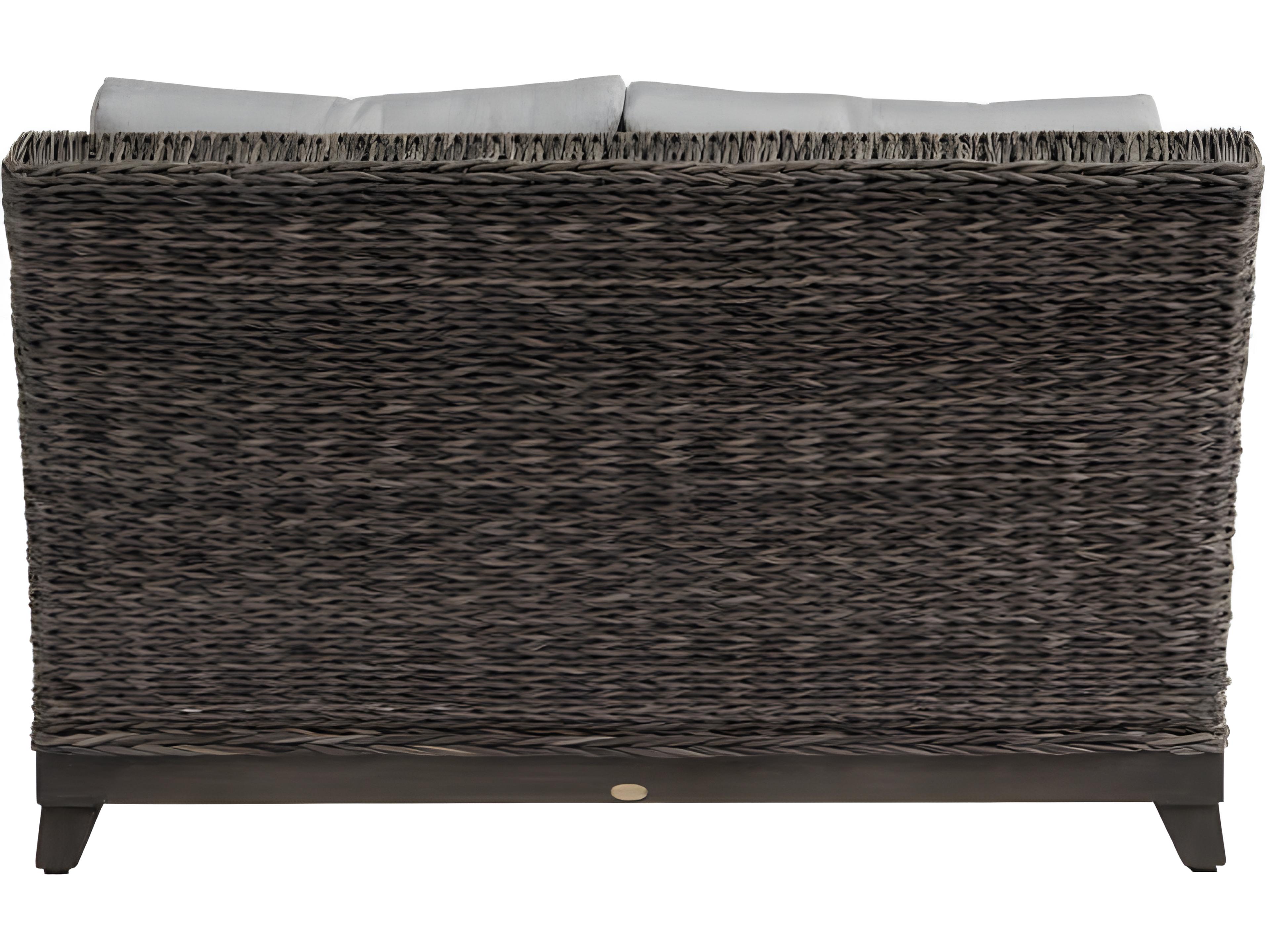 Ratana Boston Silver Ash Grey Aluminum Cushion Loveseat