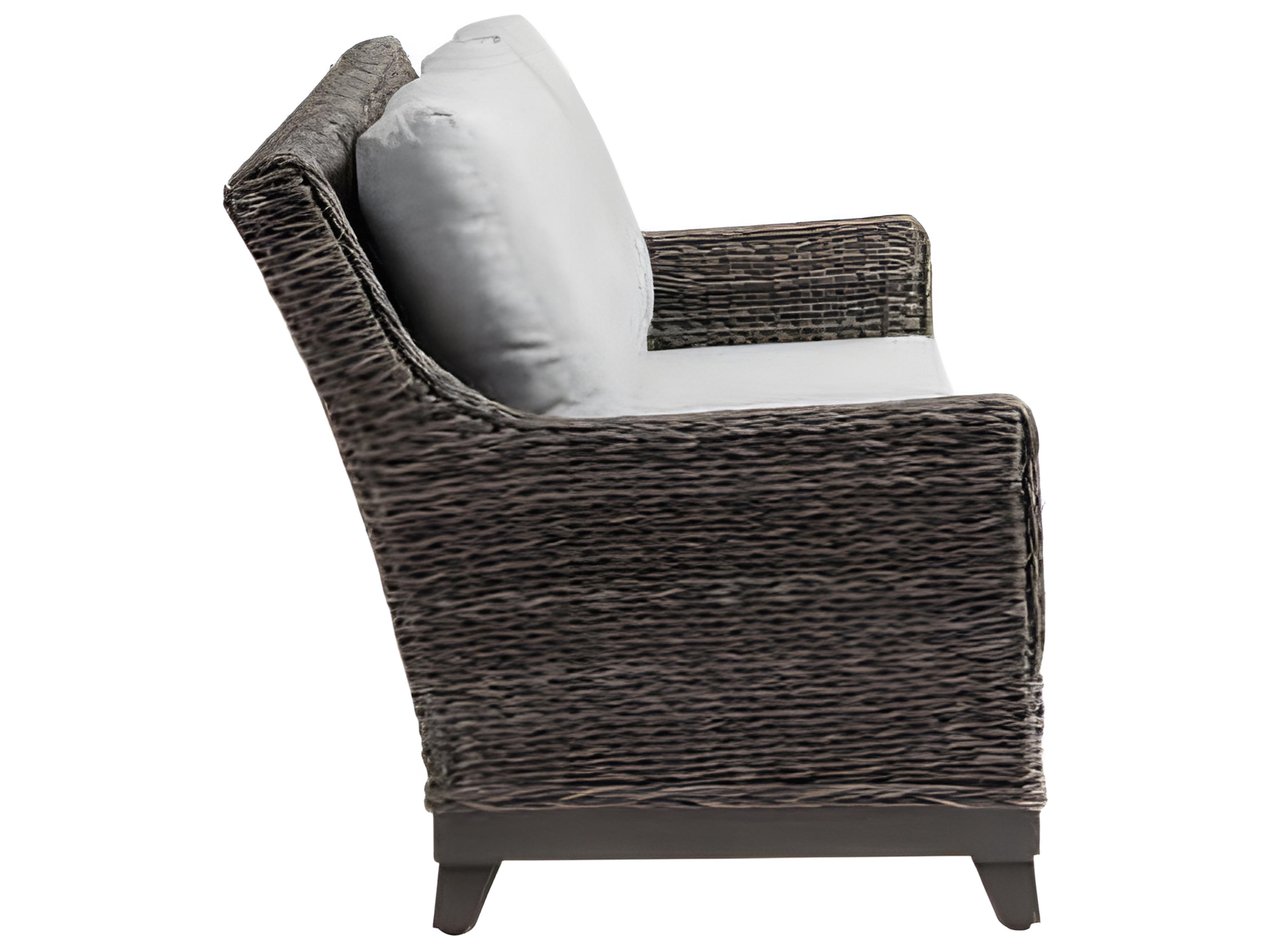 Ratana Boston Silver Ash Grey Aluminum Cushion Sofa