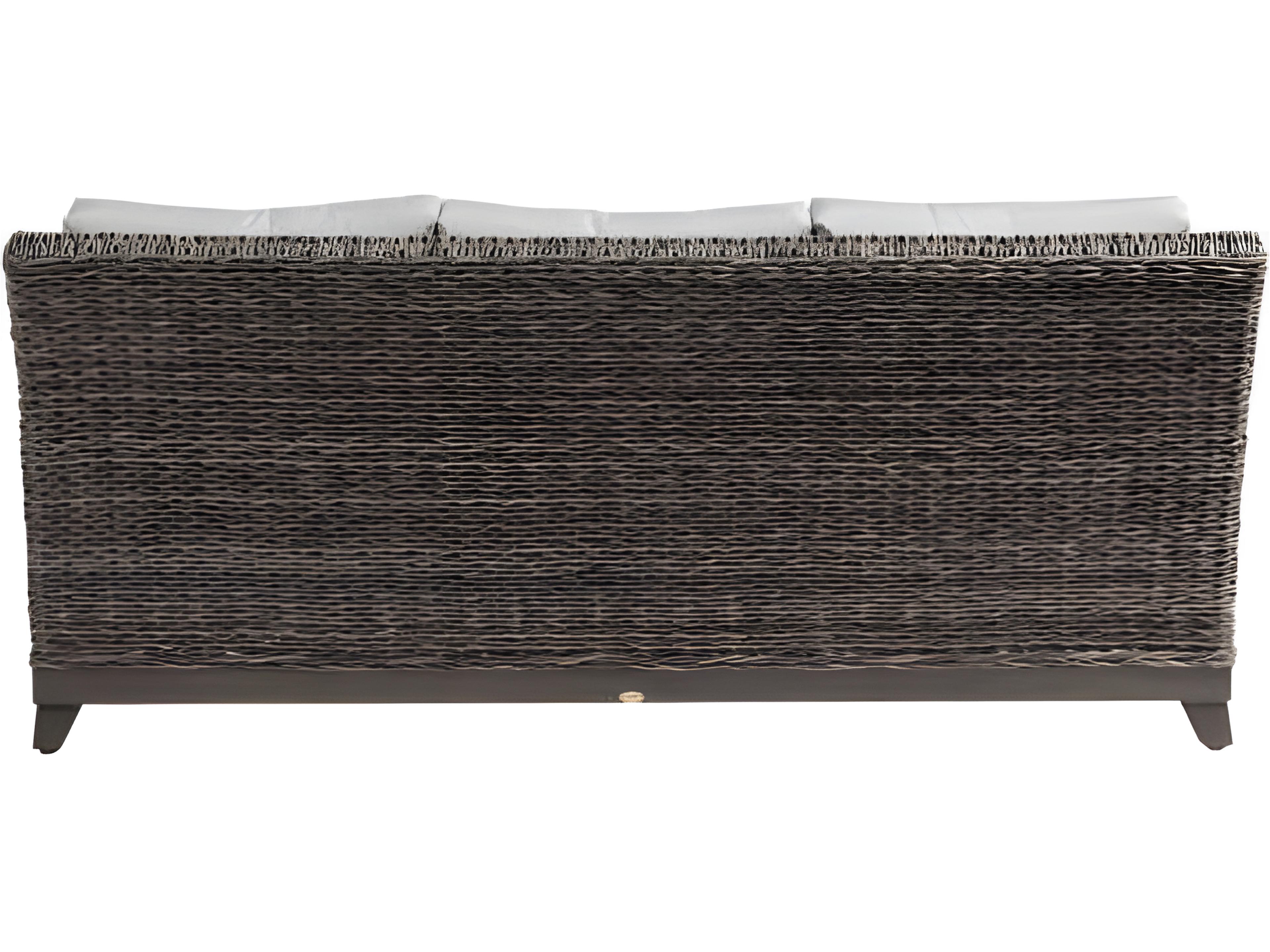 Ratana Boston Silver Ash Grey Aluminum Cushion Sofa