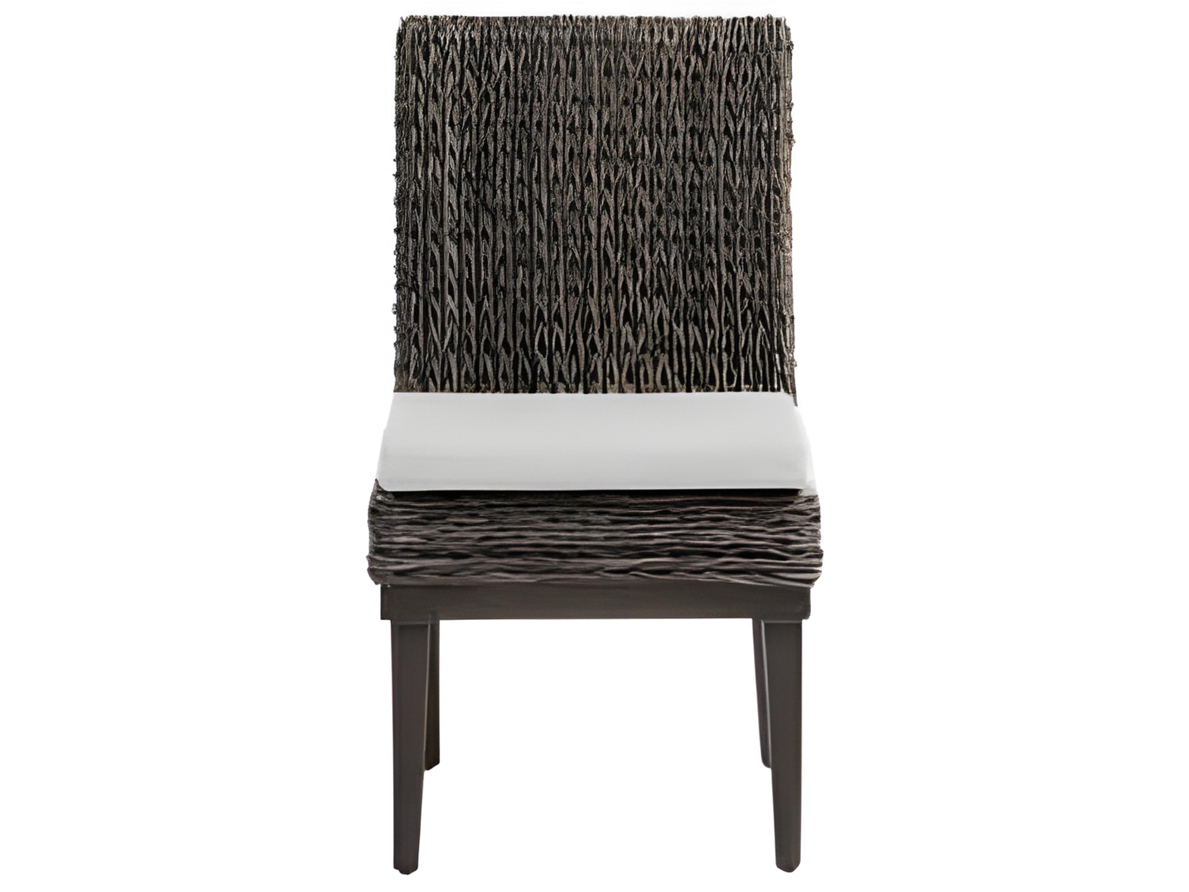 Ratana Boston Silver Ash Grey Aluminum Cushion Dining Chair