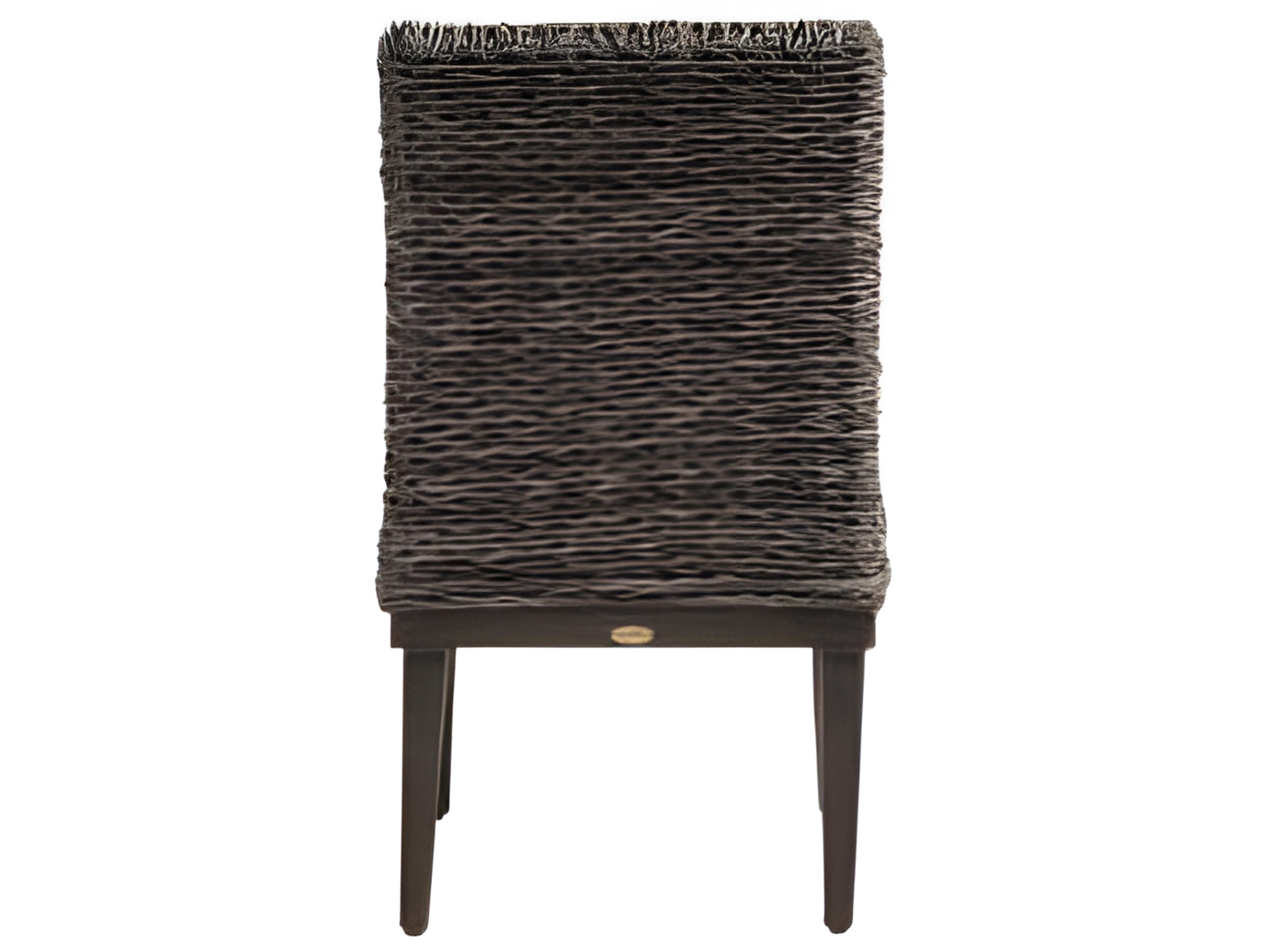 Ratana Boston Silver Ash Grey Aluminum Cushion Dining Chair