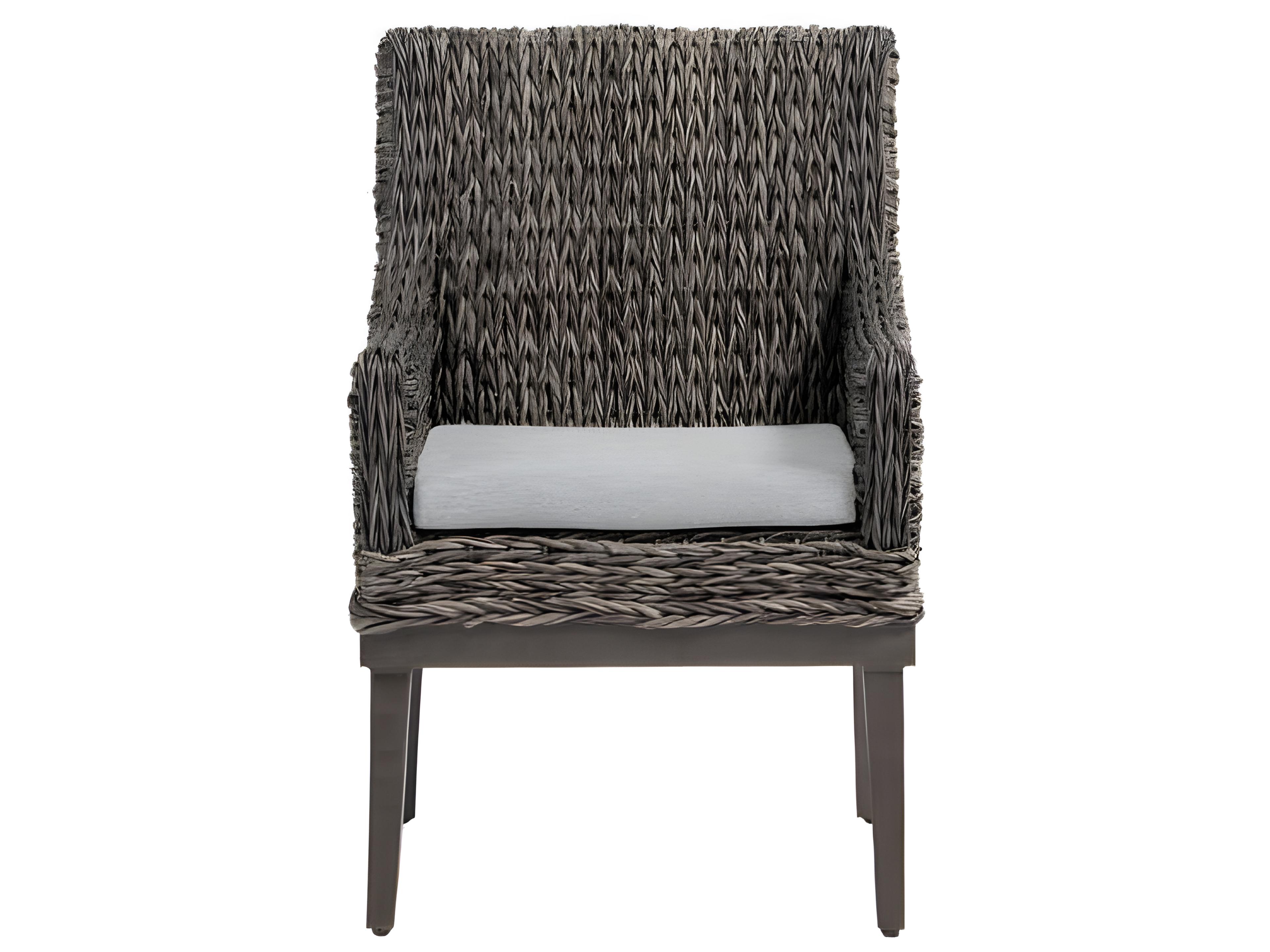 Ratana Boston Silver Ash Grey Aluminum Cushion Dining Chair