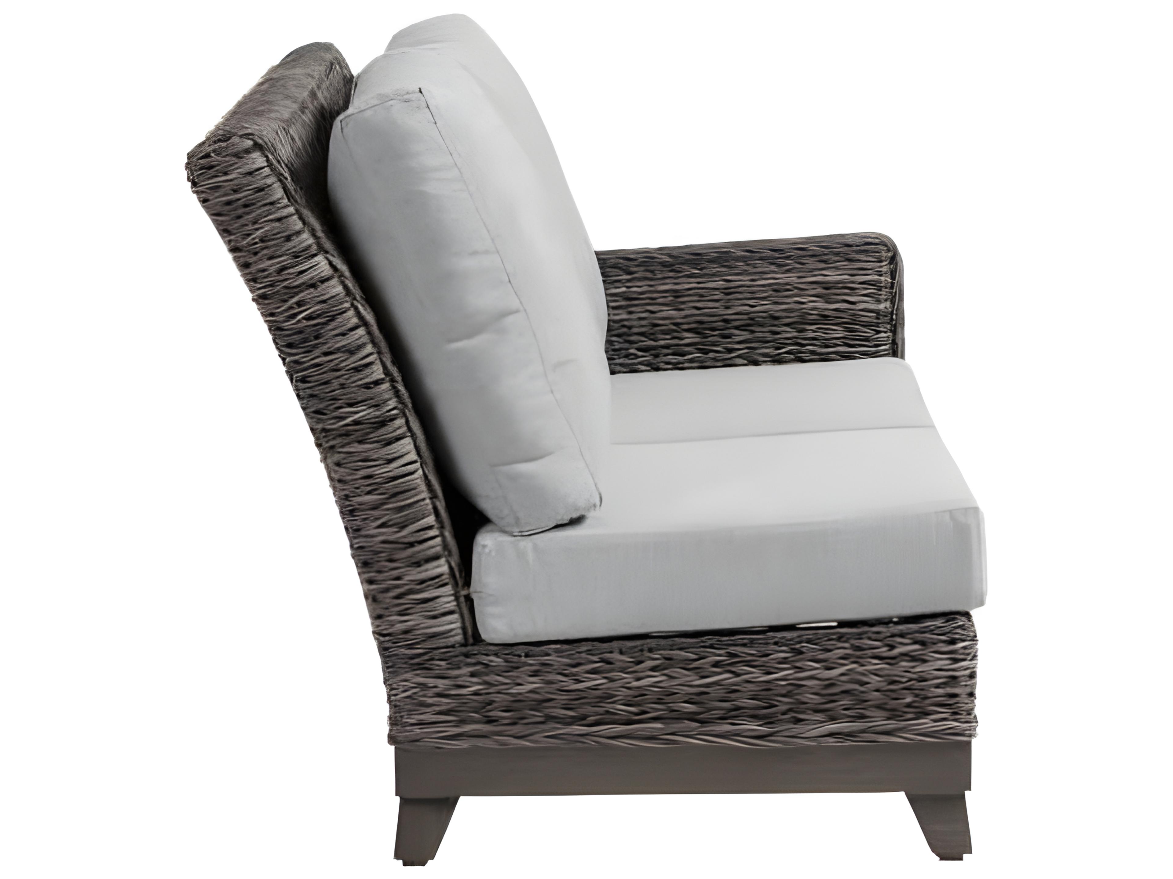 Ratana Boston Silver Ash Grey Aluminum Cushion Loveseat