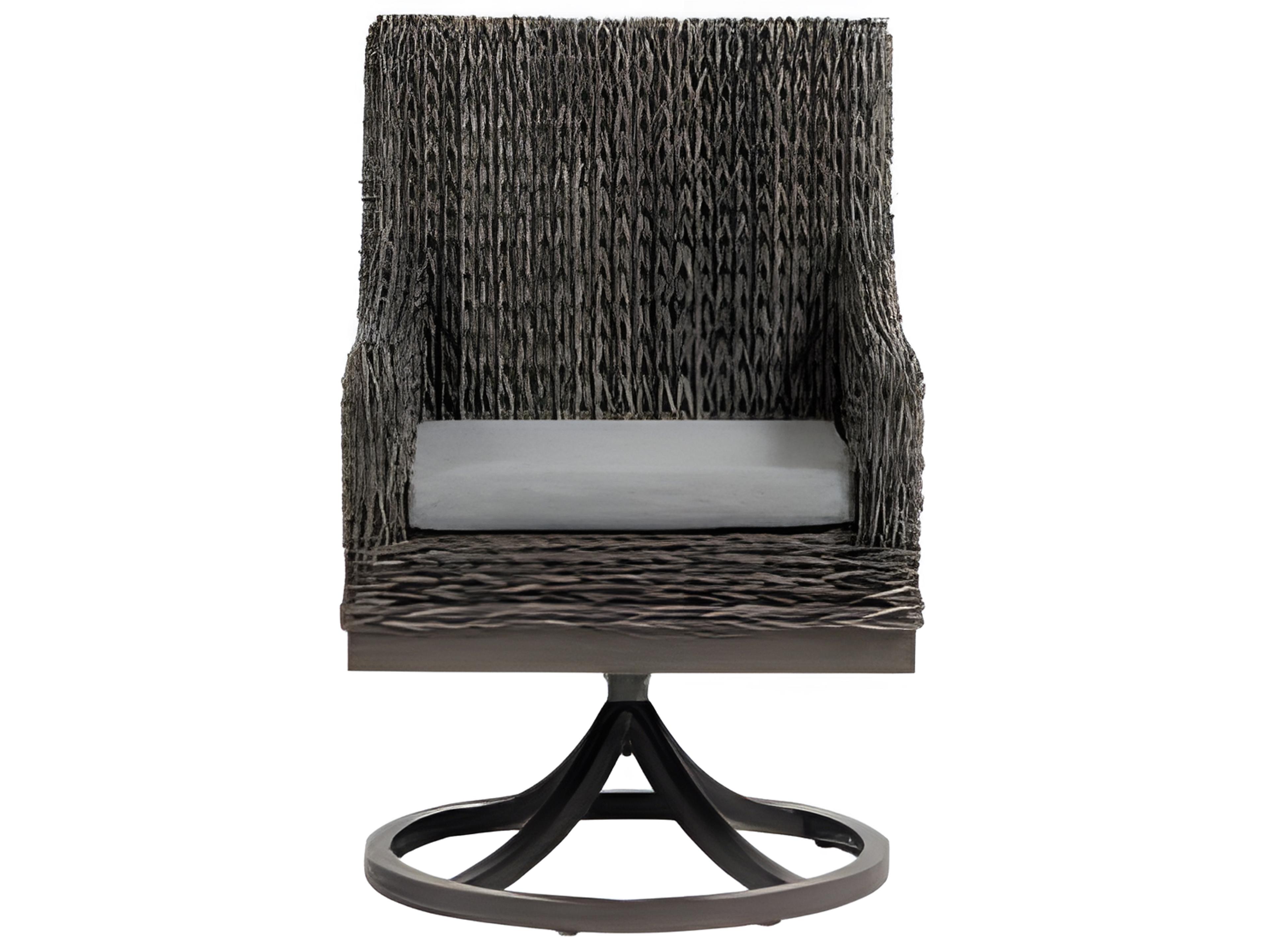 Ratana Boston Silver Ash Grey Aluminum Cushion Dining Chair