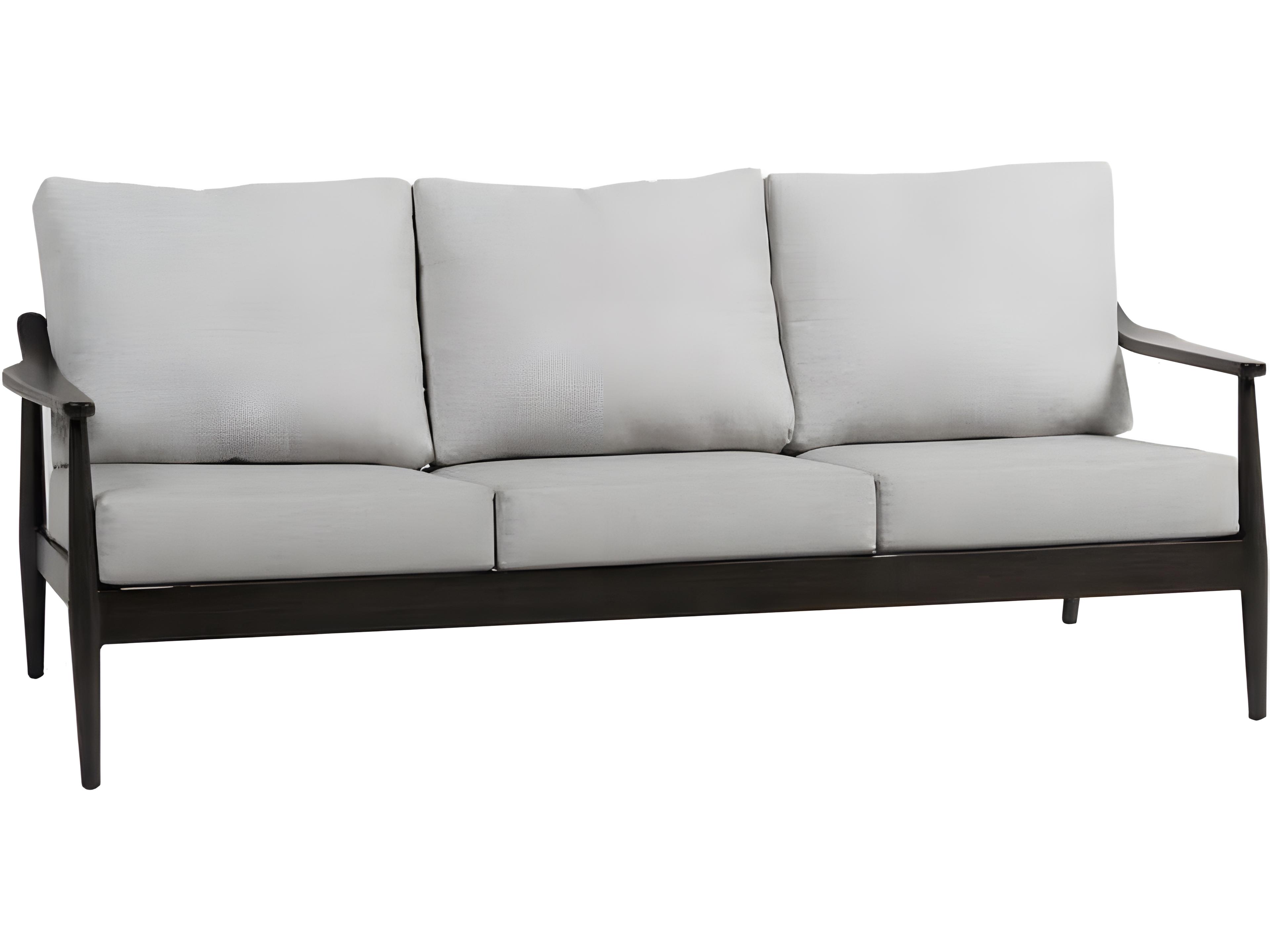 Bolano Silver Ash Grey Aluminum Cushion Sofa