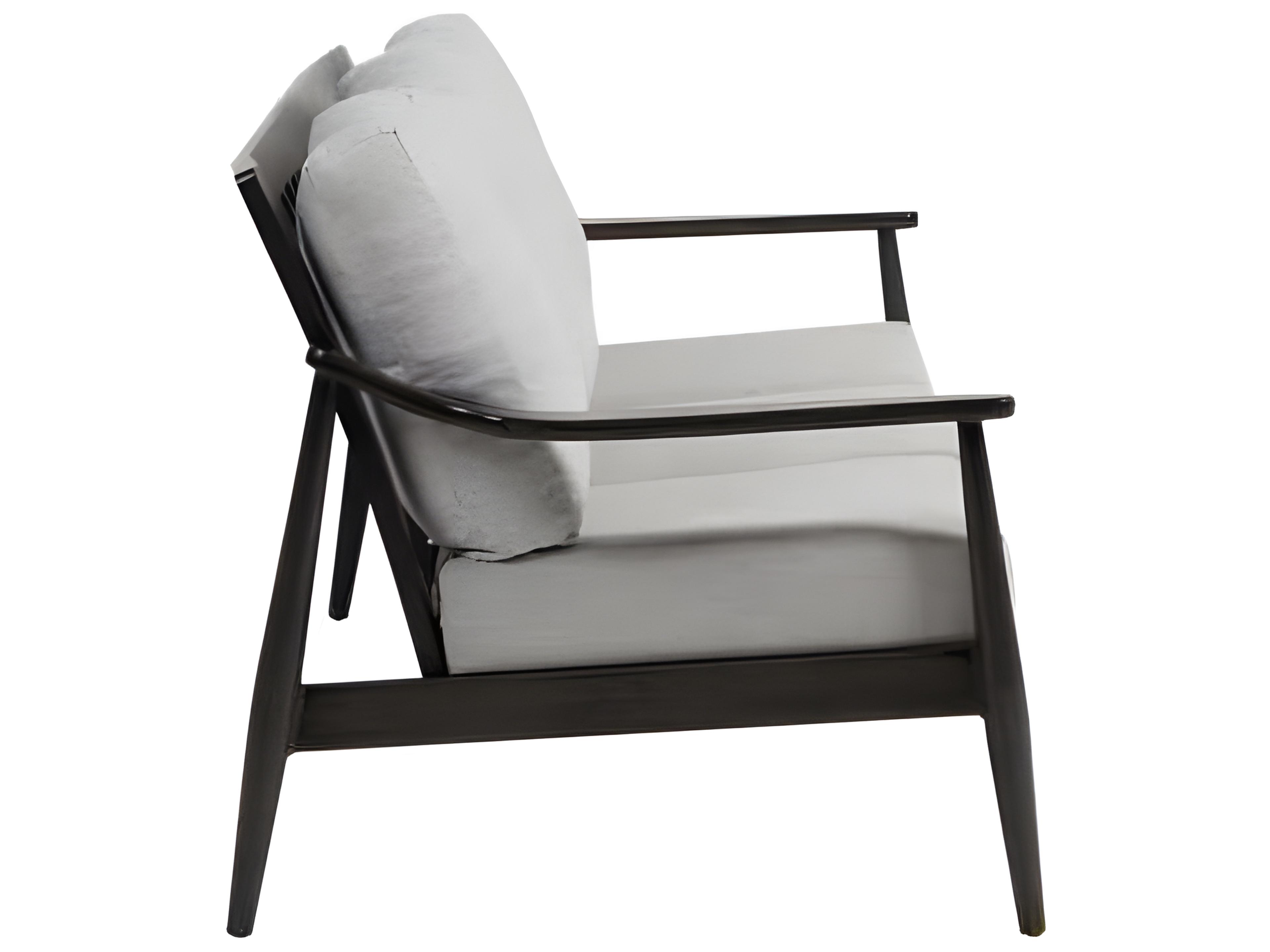 Ratana Bolano Silver Ash Grey Aluminum Cushion Sofa